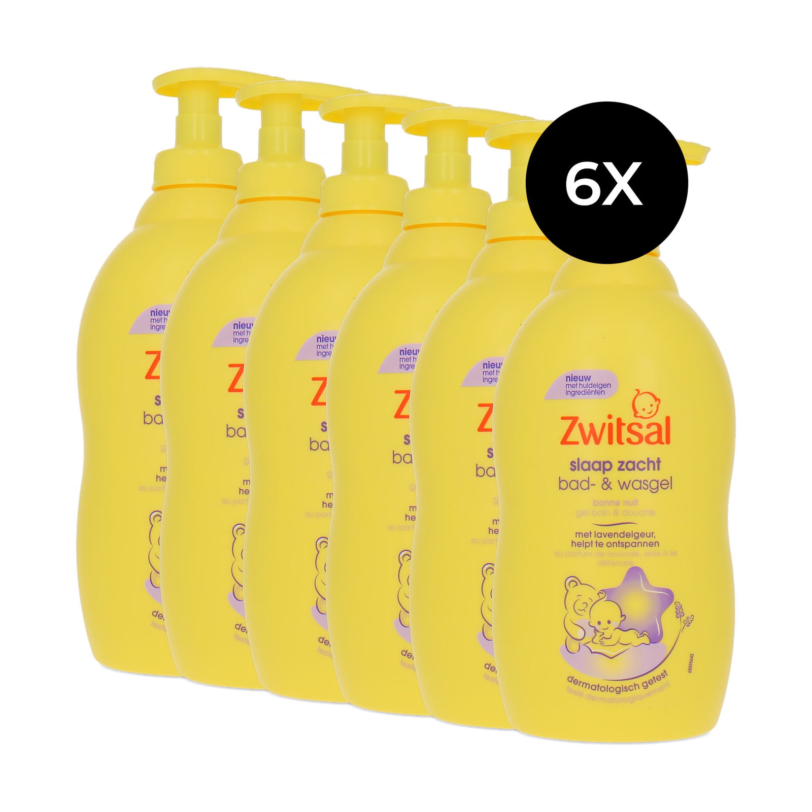 Zwitsal Slaap Zacht Bad & Wasgel - 6 x 400 ml