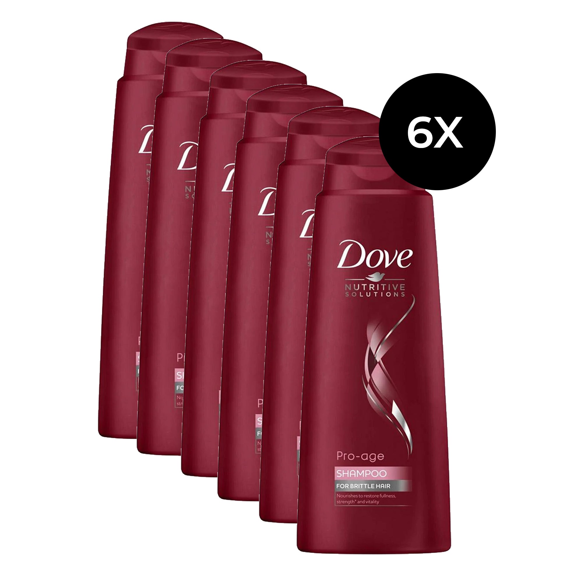 Dove Pro-Age Shampoo - 6x 400 ml (voor dun, futloos haar)