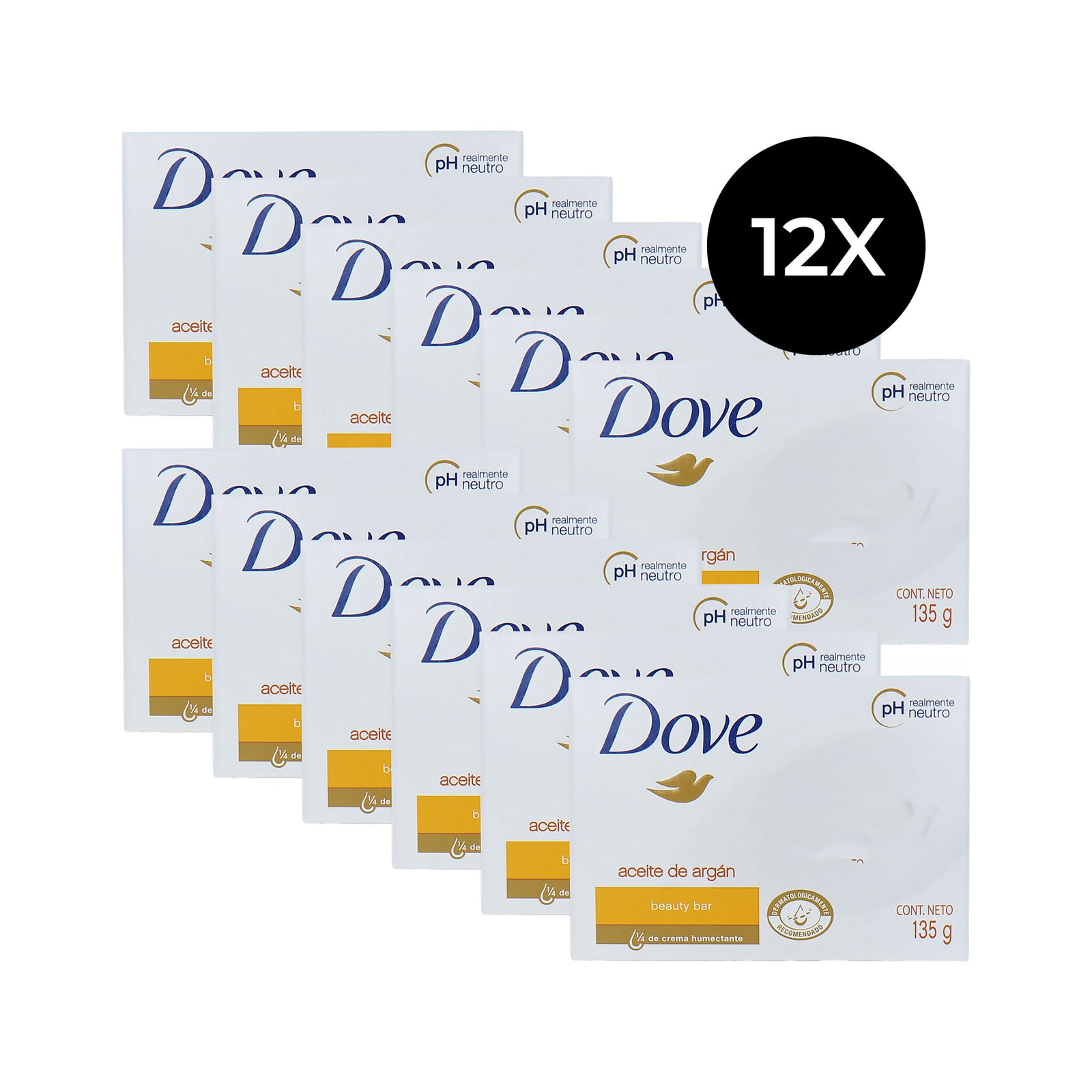 Dove Beauty Bar Argan Oil - 12 x 135 g