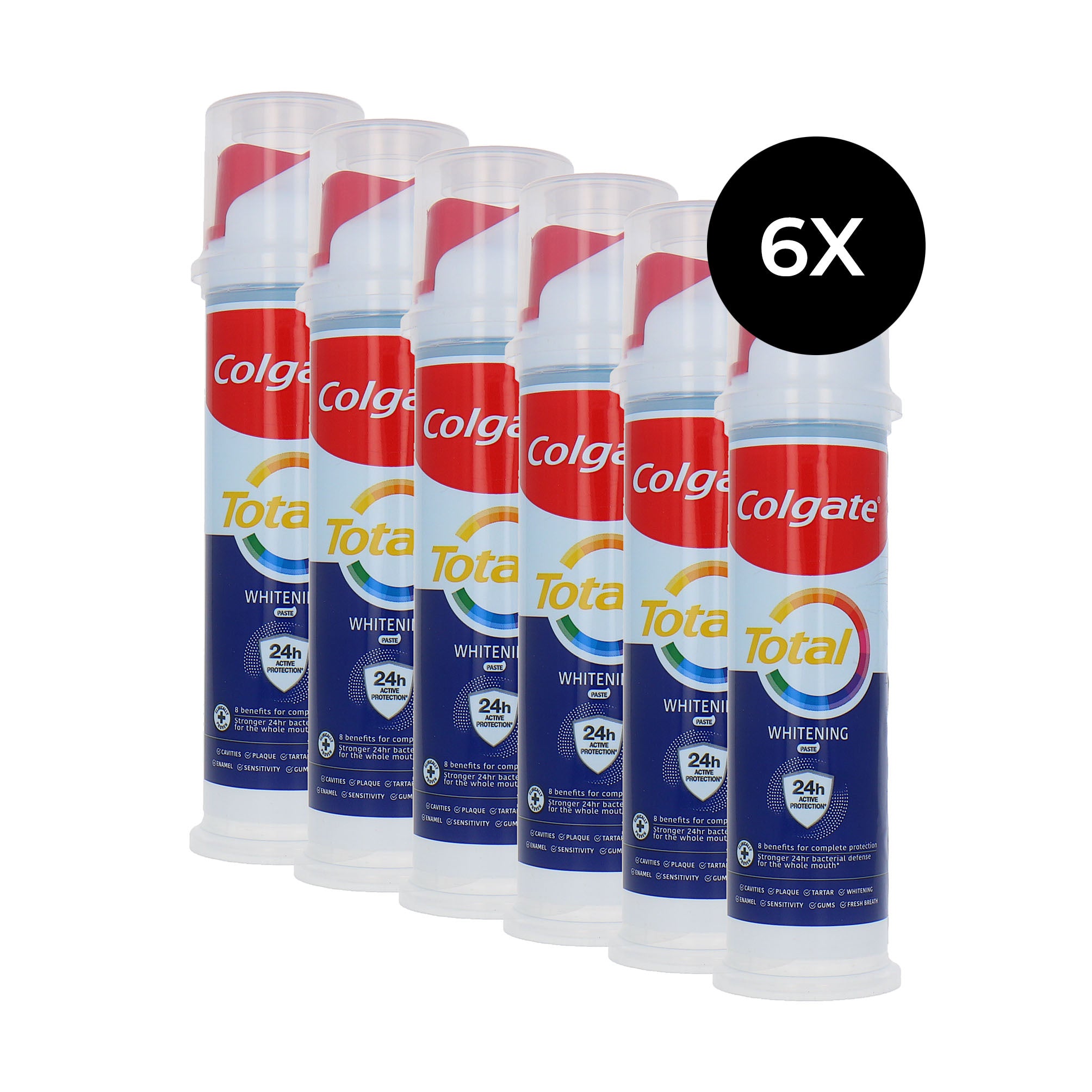 Colgate Total Clean Whitening Toothpaste - 6 x 100 ml