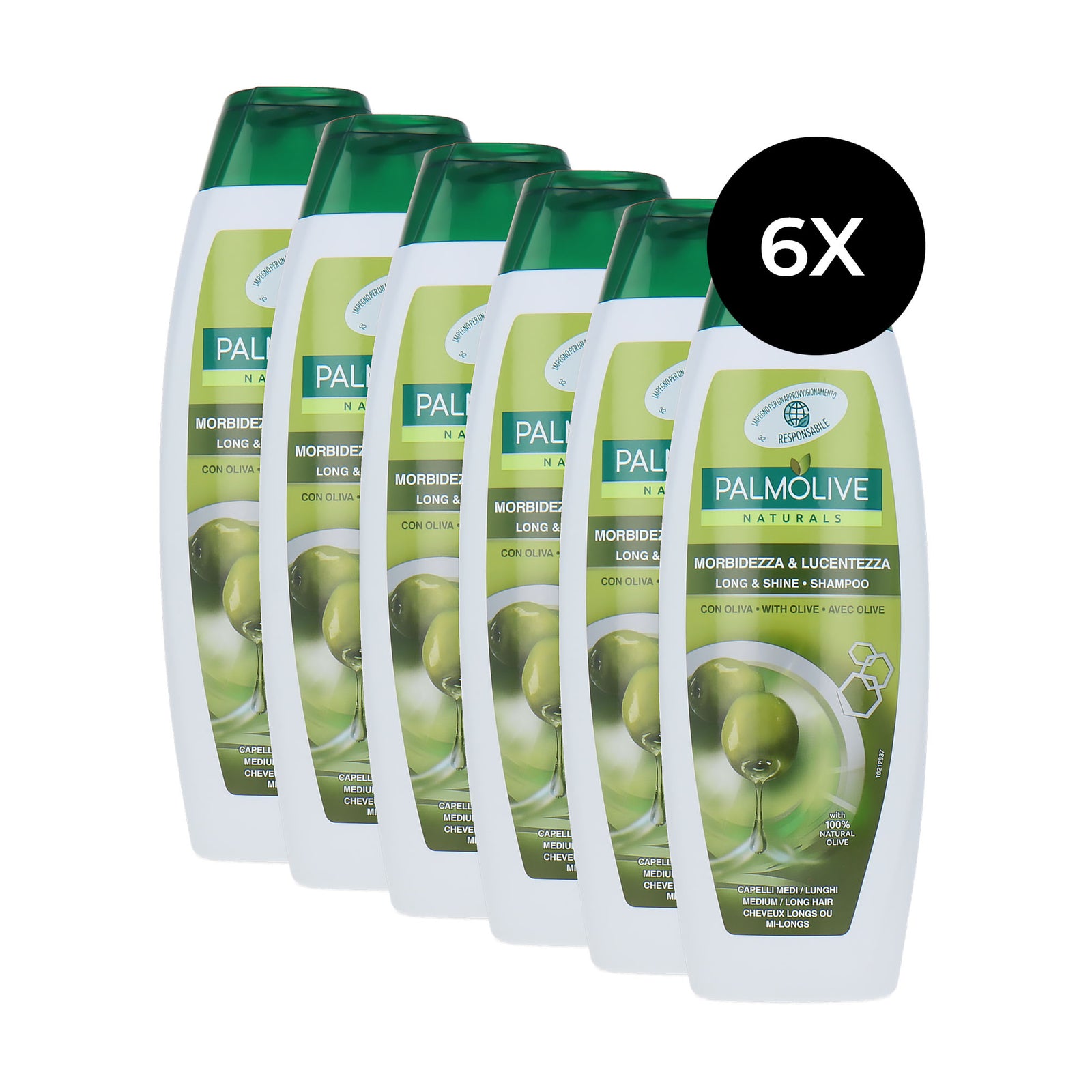 Palmolive Naturals Long & Shine Shampoo - 6 x 350 ml