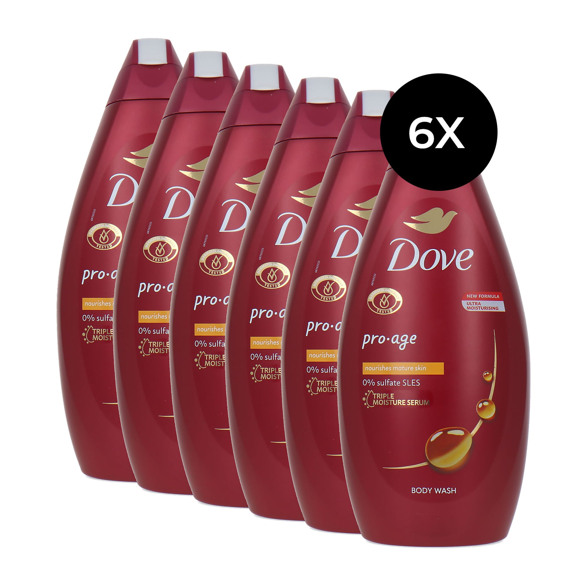Dove Pro-Age Body Wash - 6 x 450 ml