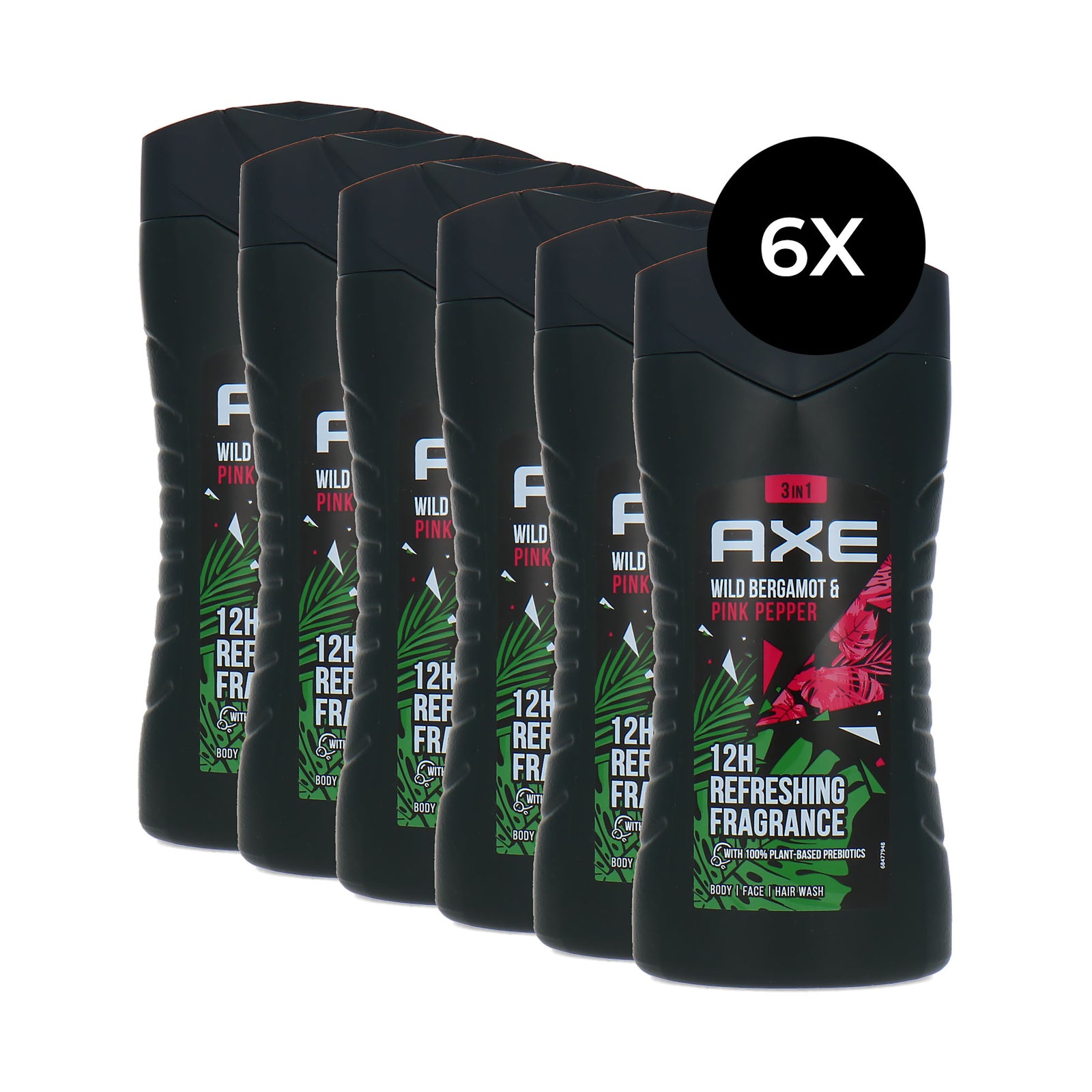 Axe 3in1 Shower Gel Wild Bergamot & Pink Pepper - 6 x 250 ml