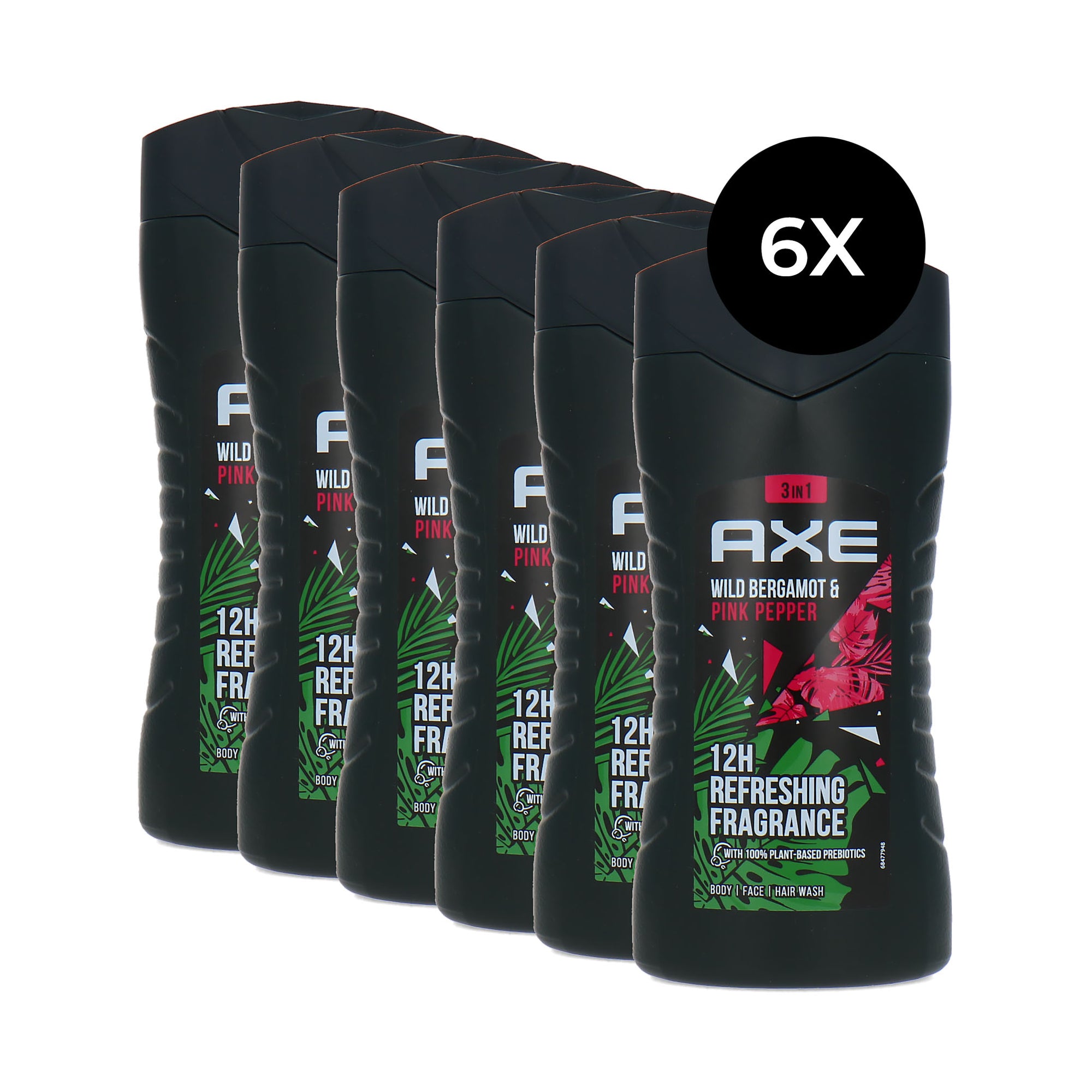 Axe 3in1 Shower Gel Wild Bergamot & Pink Pepper - 6 x 250 ml