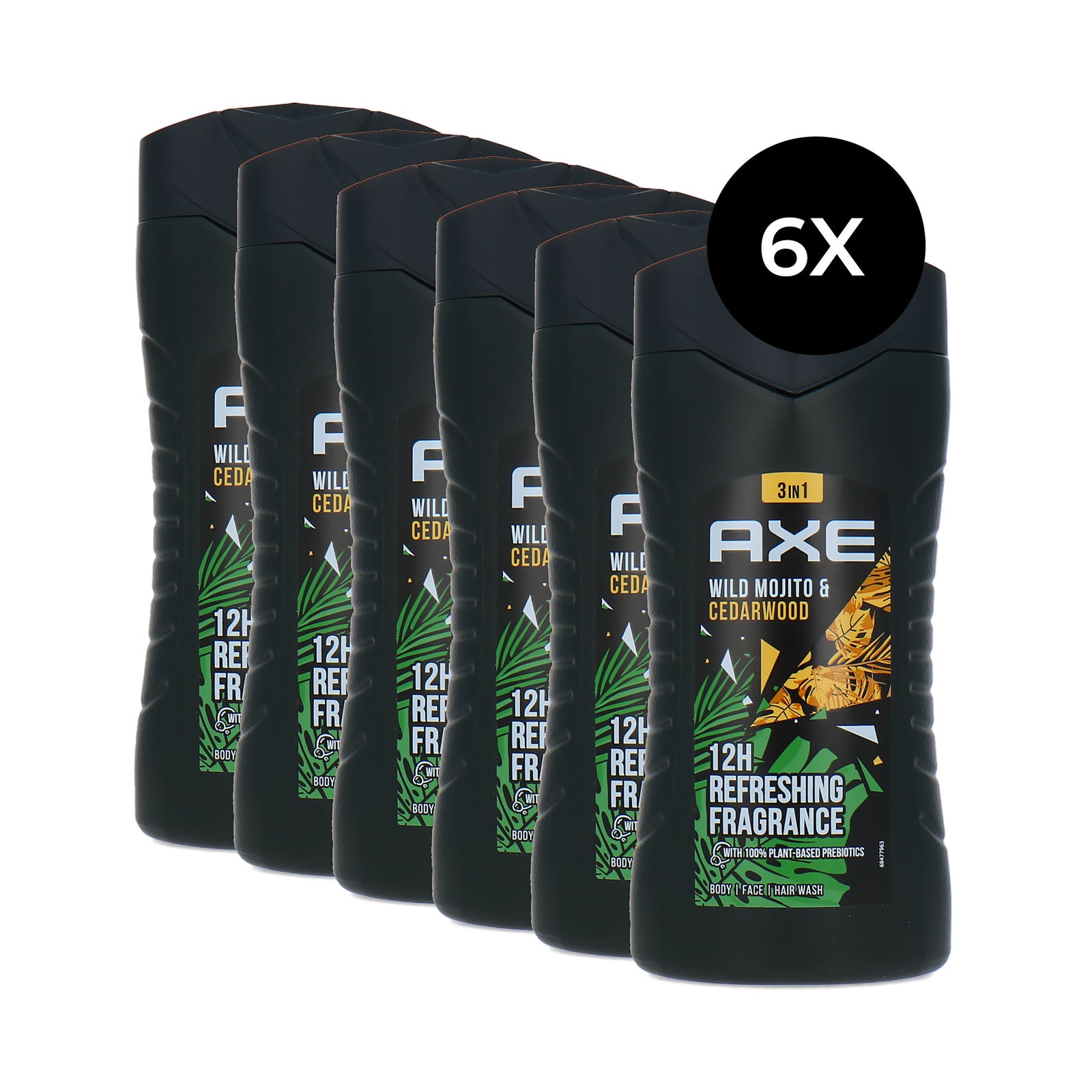 Axe 3in1 Shower Gel Wild Mojito & Cedarwood - 6 x 250 ml