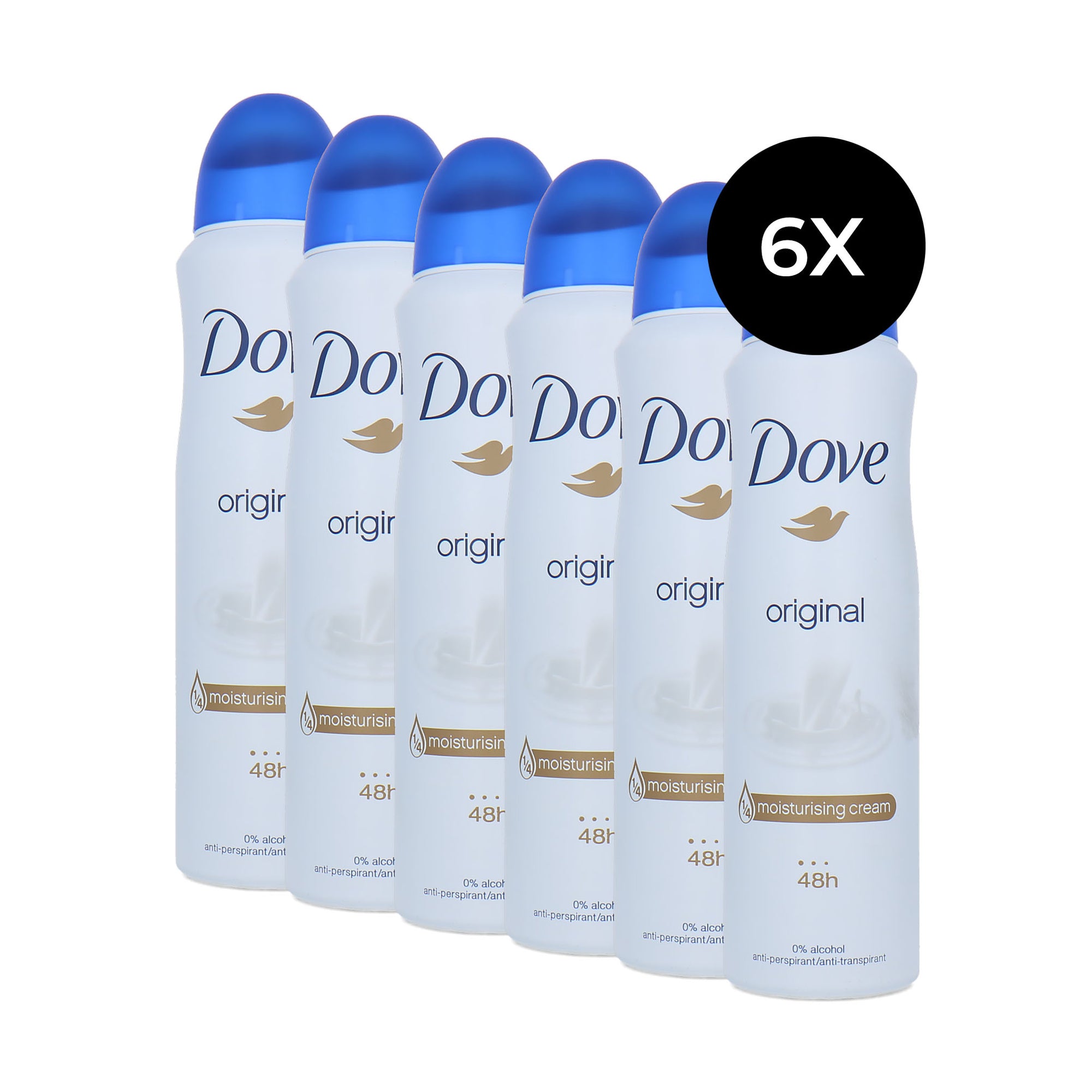 Dove Original Deodorant Spray - 6 x 150 ml