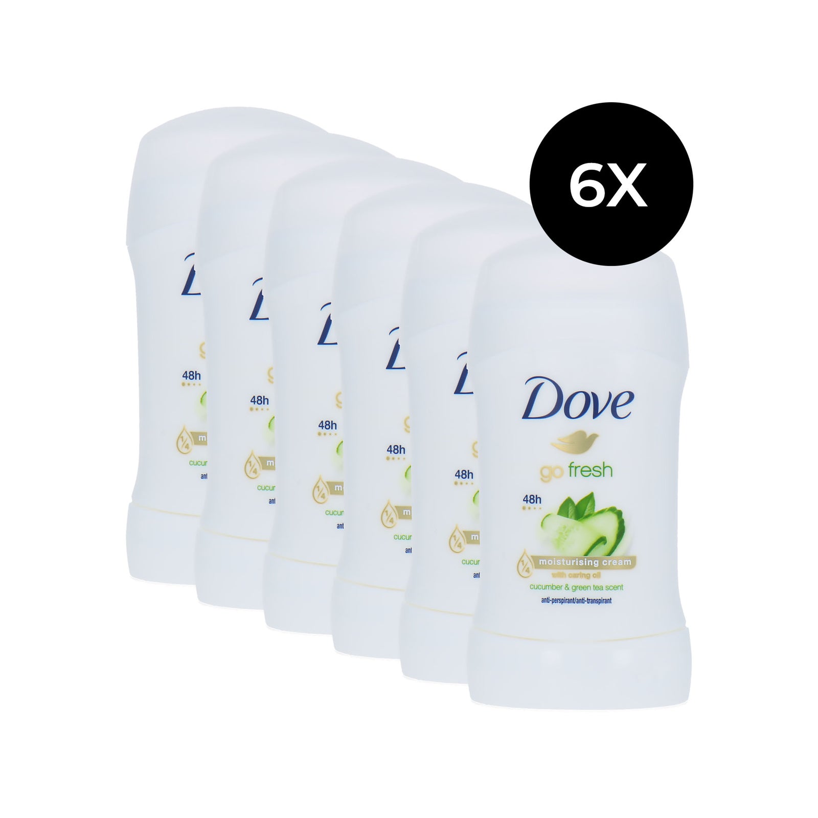 Dove Go Fresh Deo Stick Cucumber & Green Tea Scent - 6 x 40 ml
