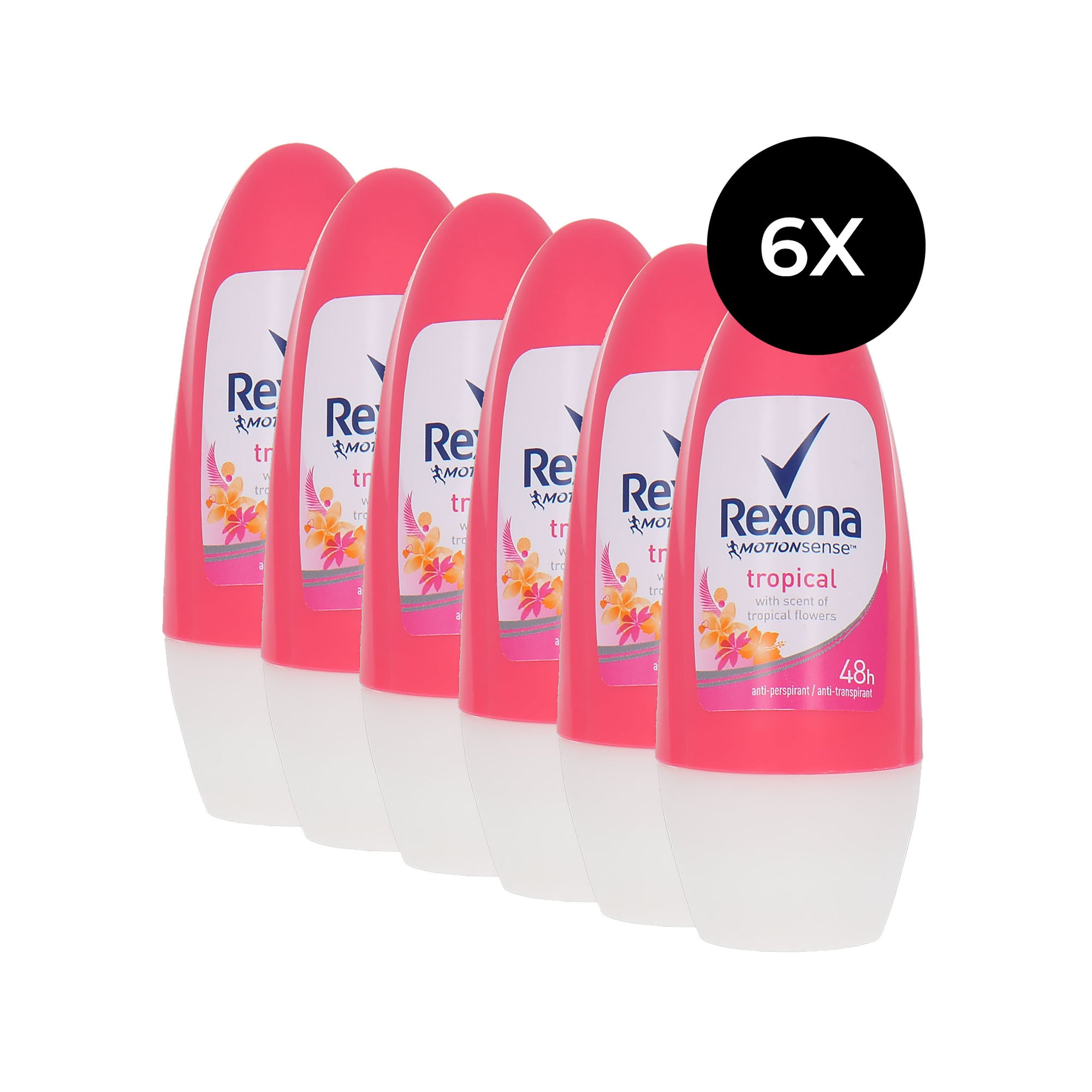 Rexona Tropical Deo Roller - 6 x 50 ml