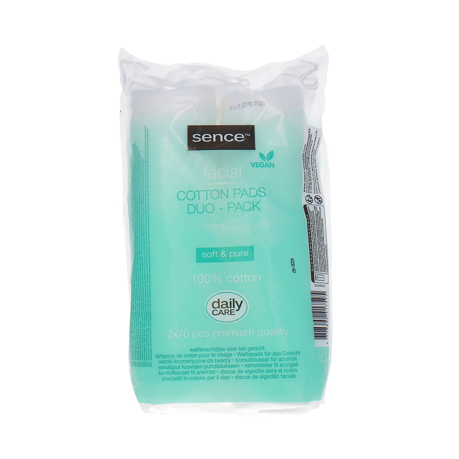 Sence Duo Pack Cotton Pads 2 x 70 pcs
