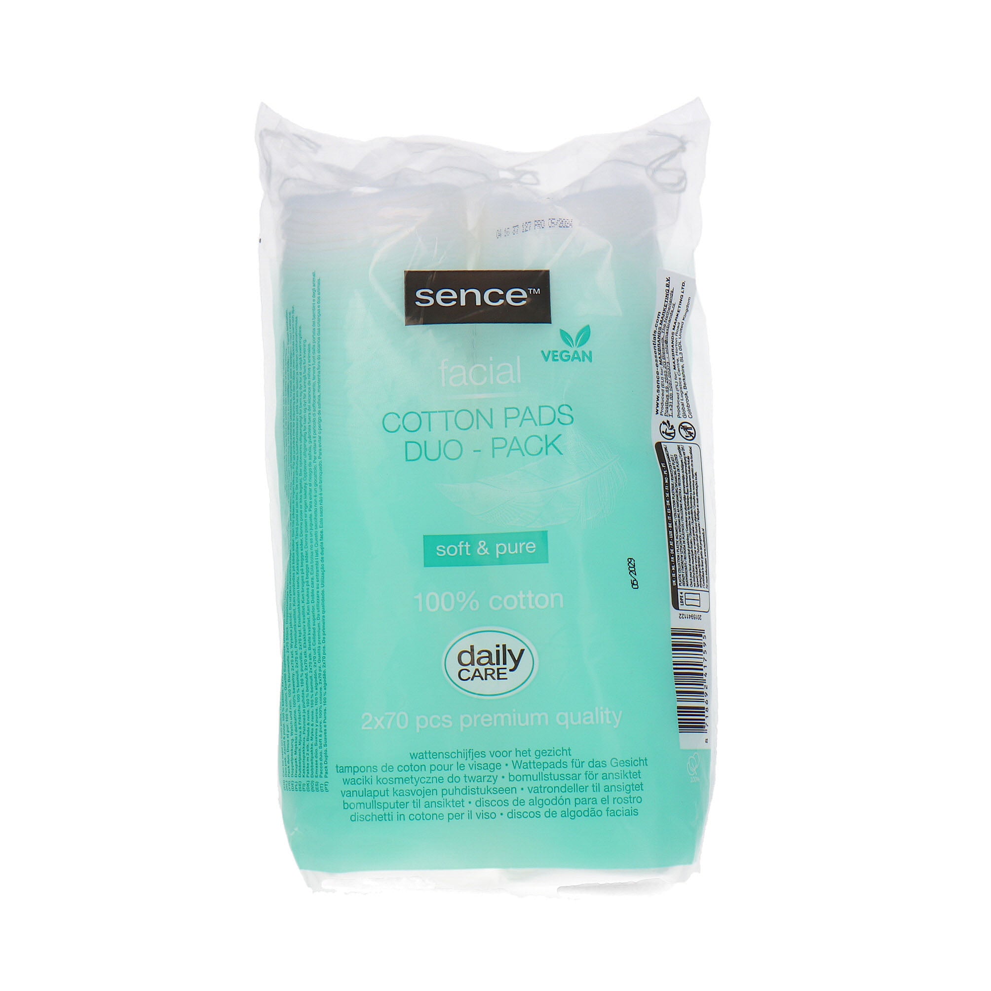 Sence Duo Pack Cotton Pads 2 x 70 pcs