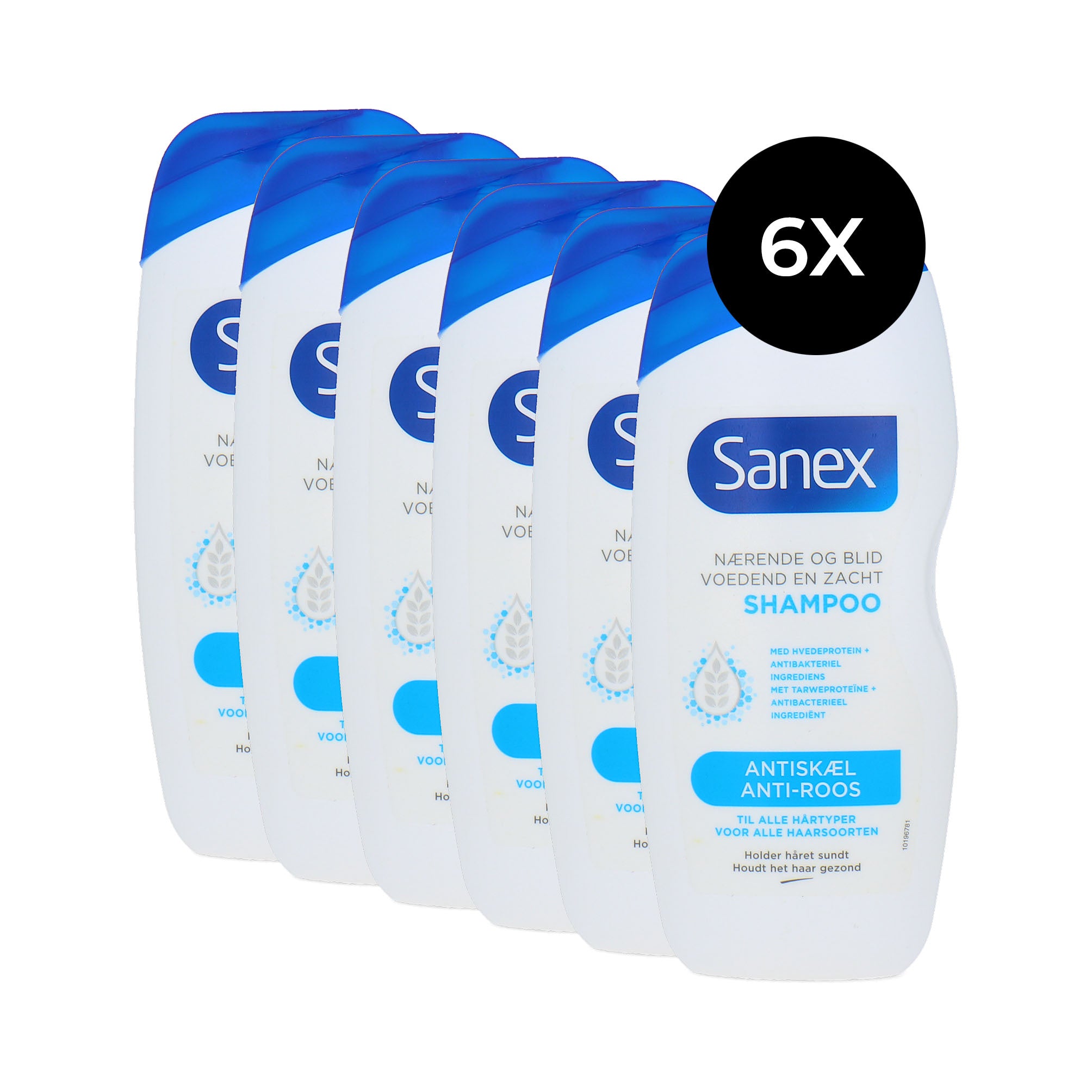 Sanex Anti-Dandruff Shampoo - 6 x 250 ml