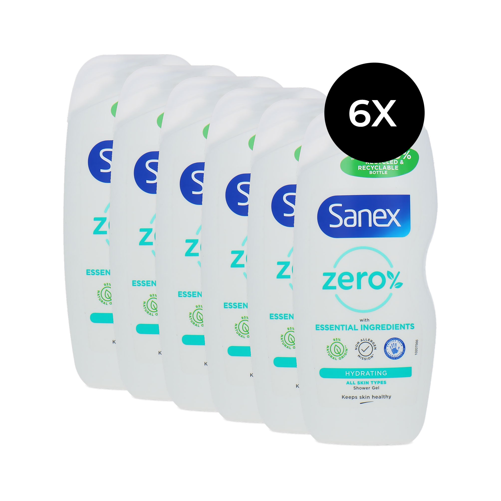 Sanex Zero % Hydrating Douchegel - 6 x 225 ml