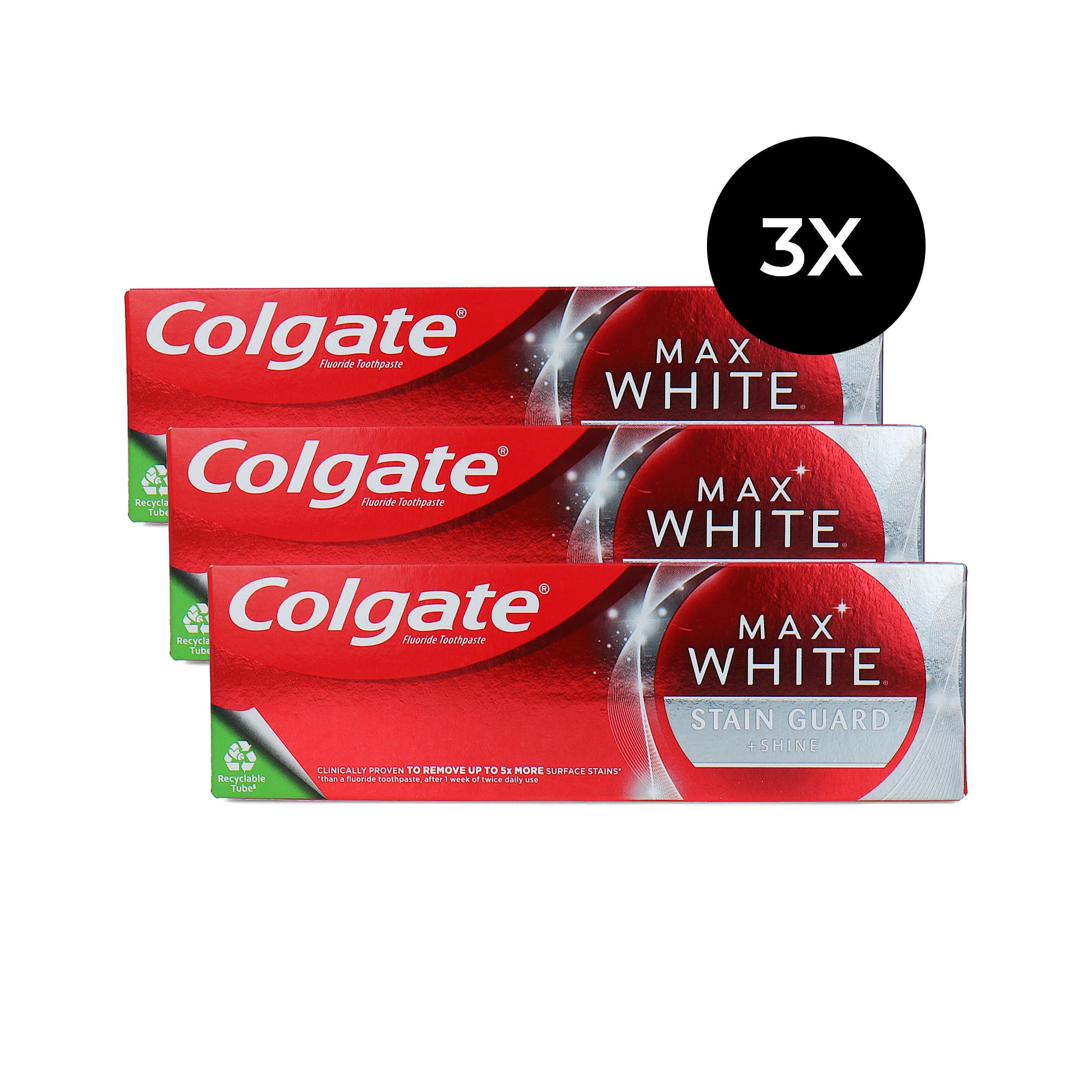 Colgate Max White Stain Guard Tandpasta - 3 x 50 ml