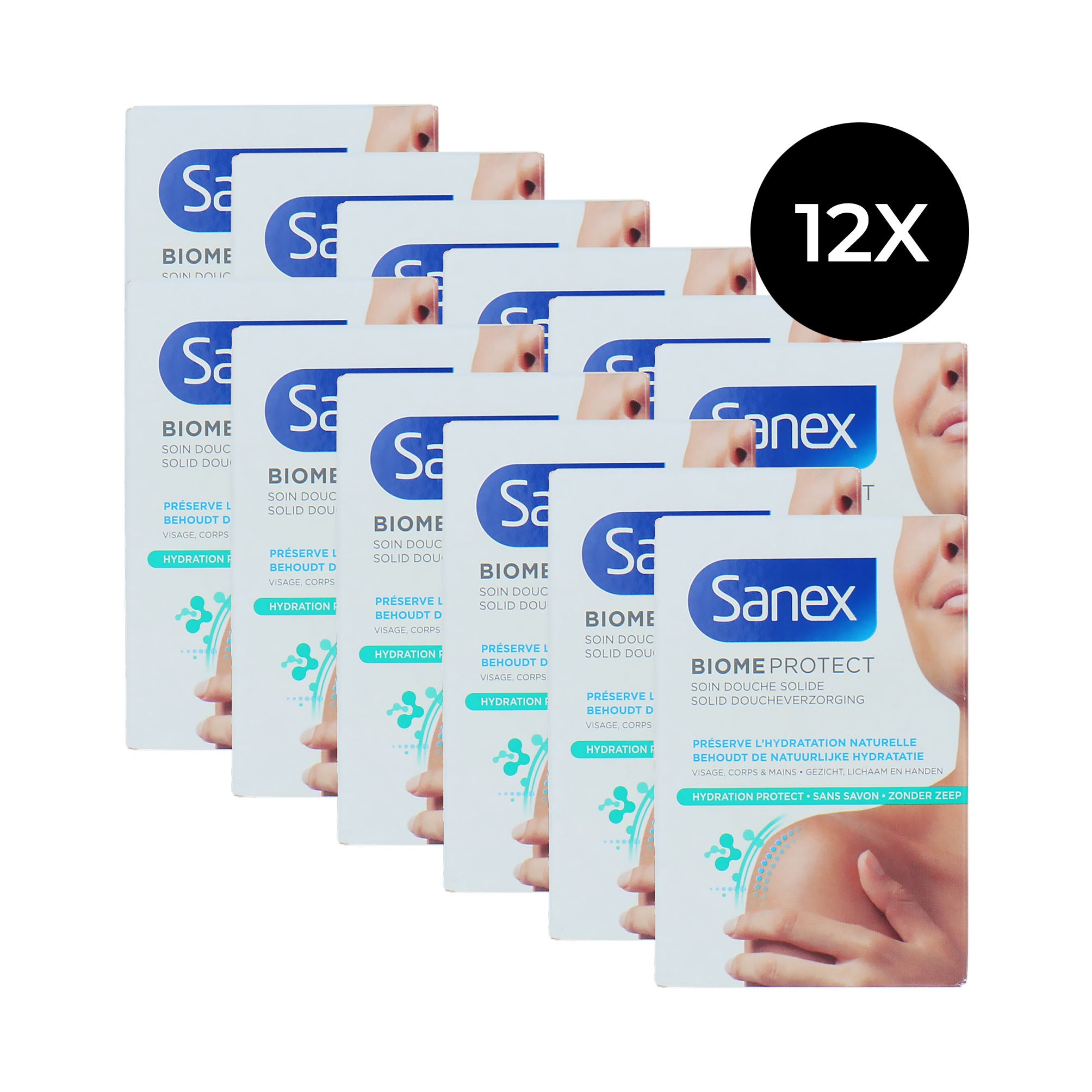 Sanex Biome Protect Solid Soap Bar Hydration Protect - 12 x 100 gr (zonder zeep)