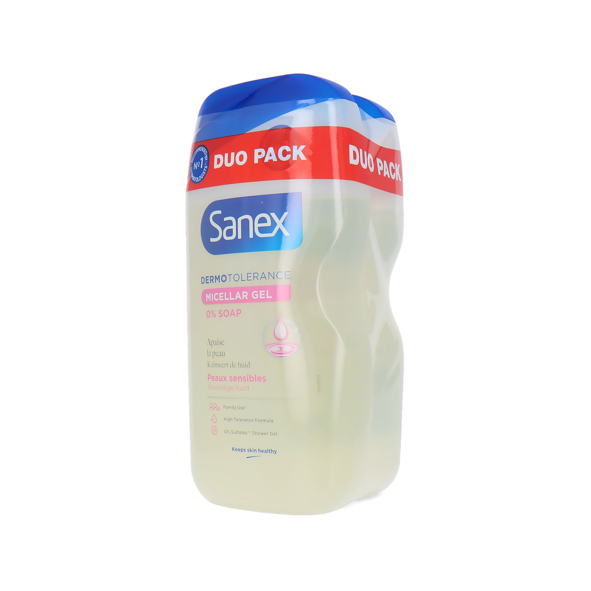 Sanex Dermo Tolerance Micellar Gel 0% Soap Duschgel - 2 x 400 ml (Für empfindliche Haut)