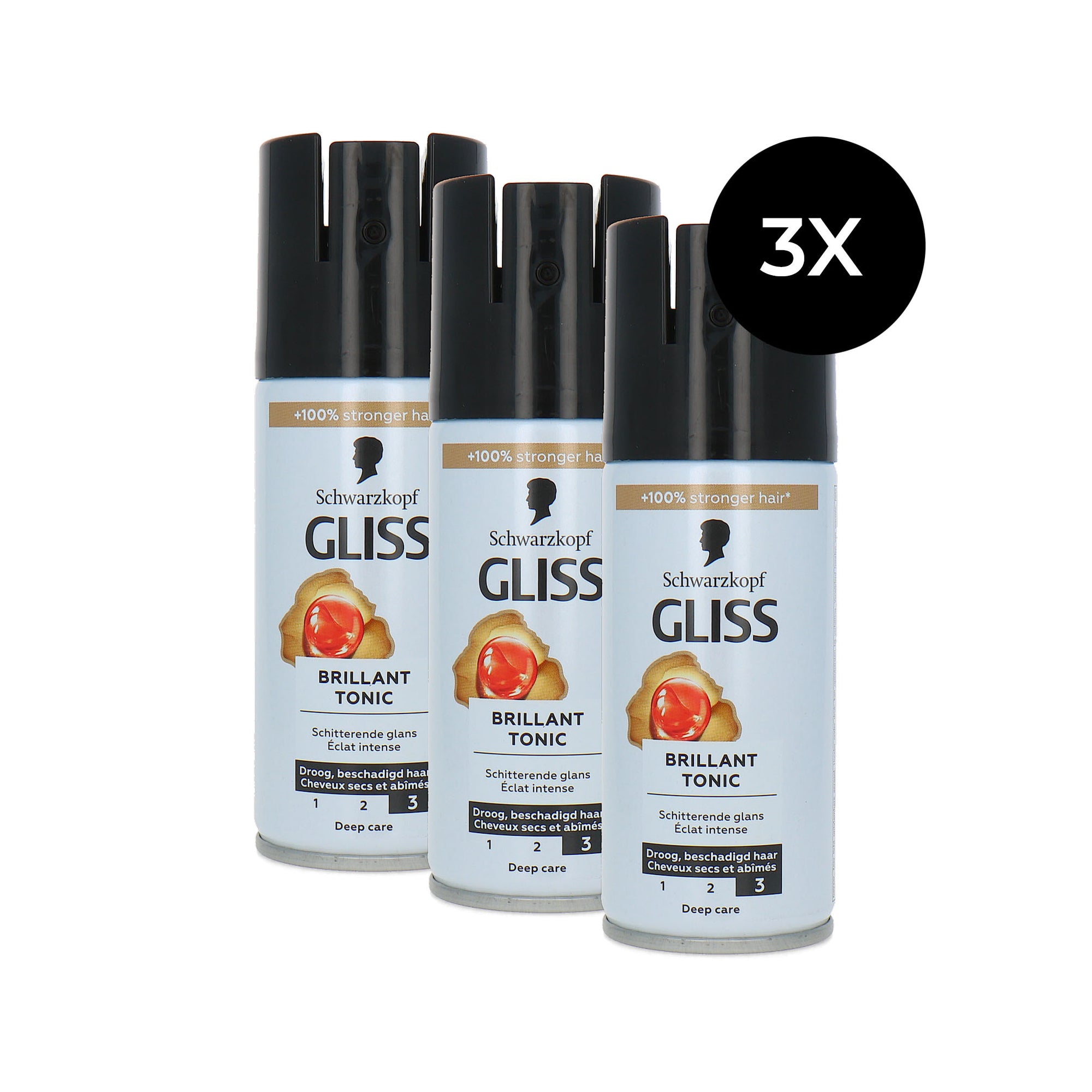 Schwarzkopf Gliss Brillant Tonic - 3 x 100 ml