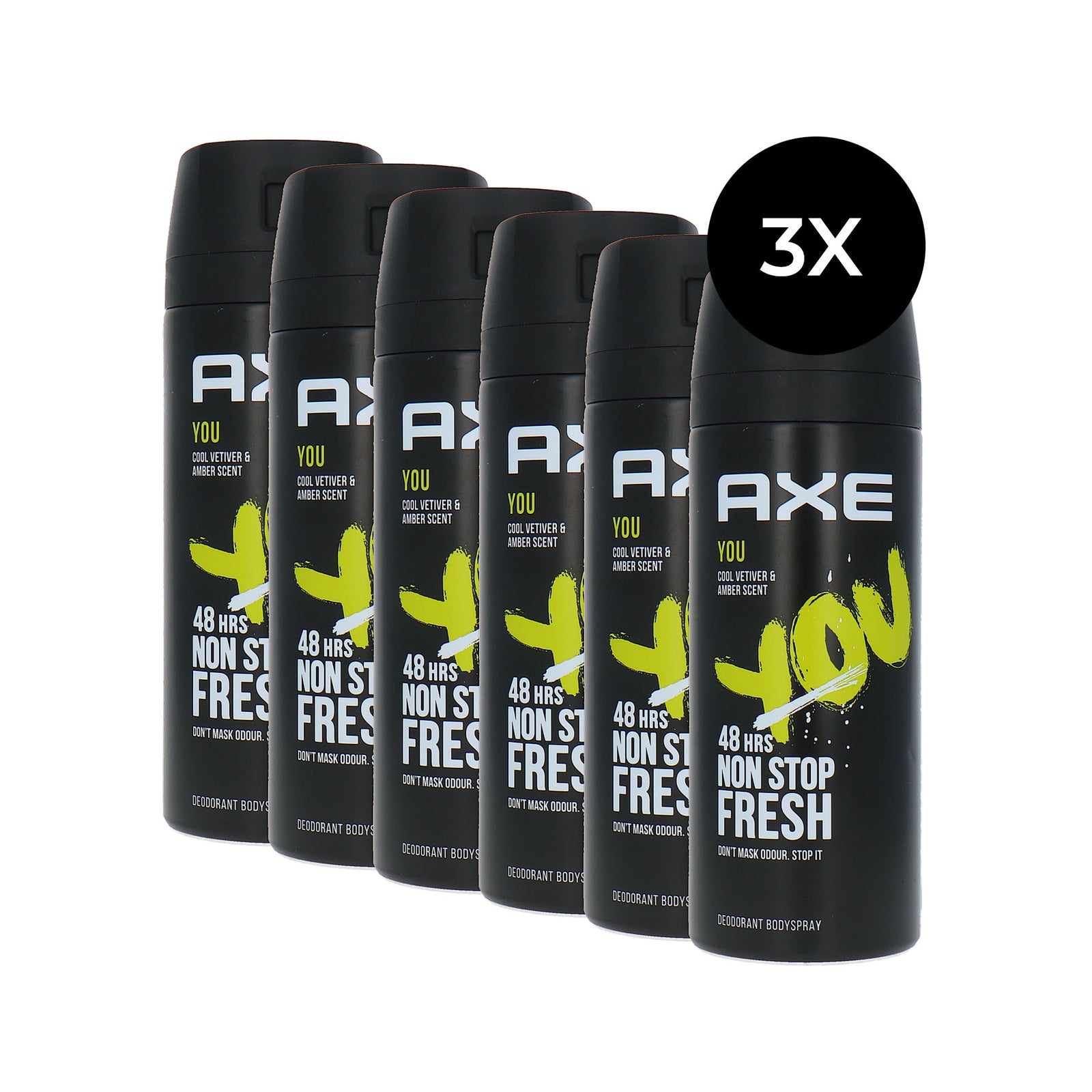 Axe 48 HRS Non Stop Fresh Deodorant Spray You - 6 x 150 ml