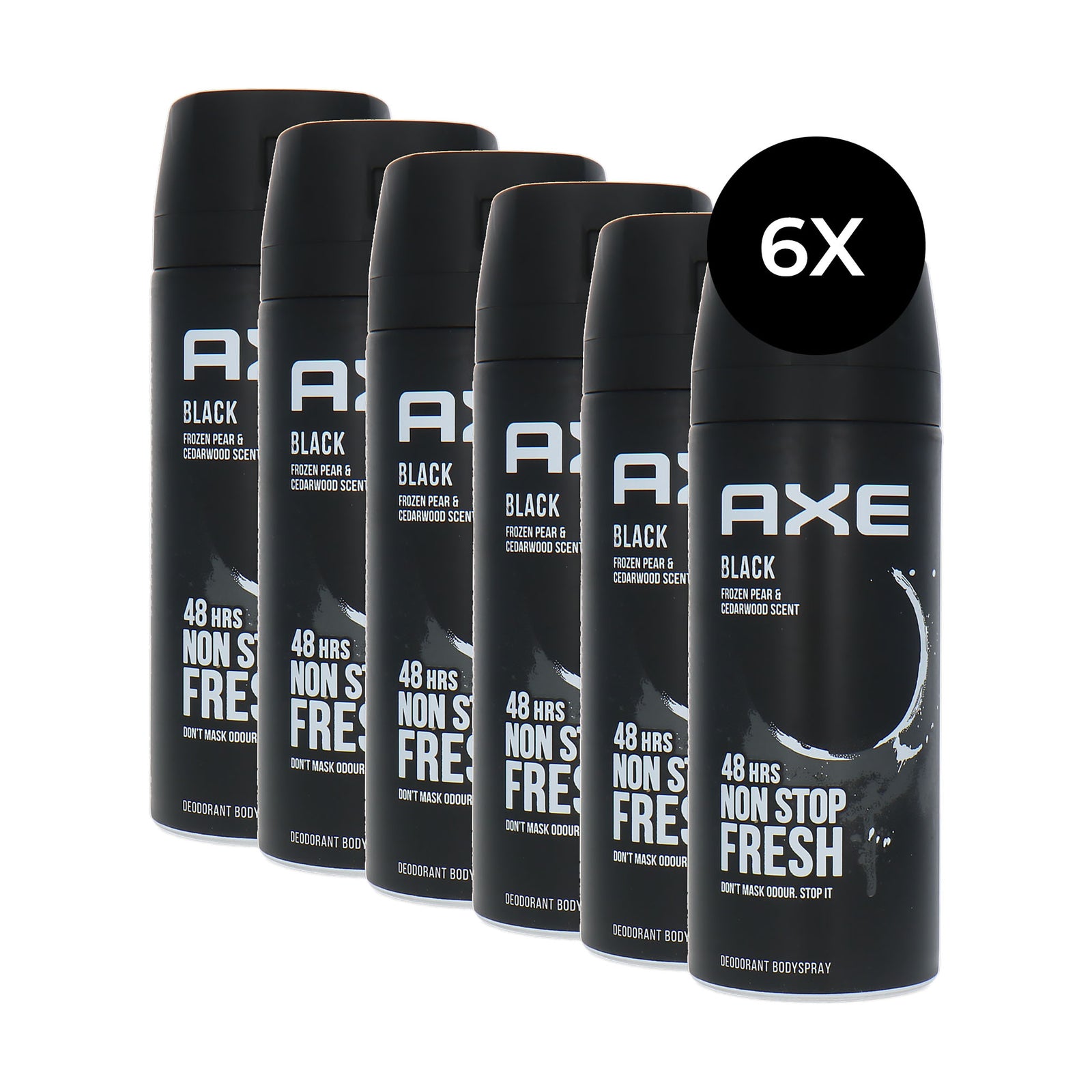 Axe 48 H Fresh Deodorant Spray Black - 6 x 150 ml