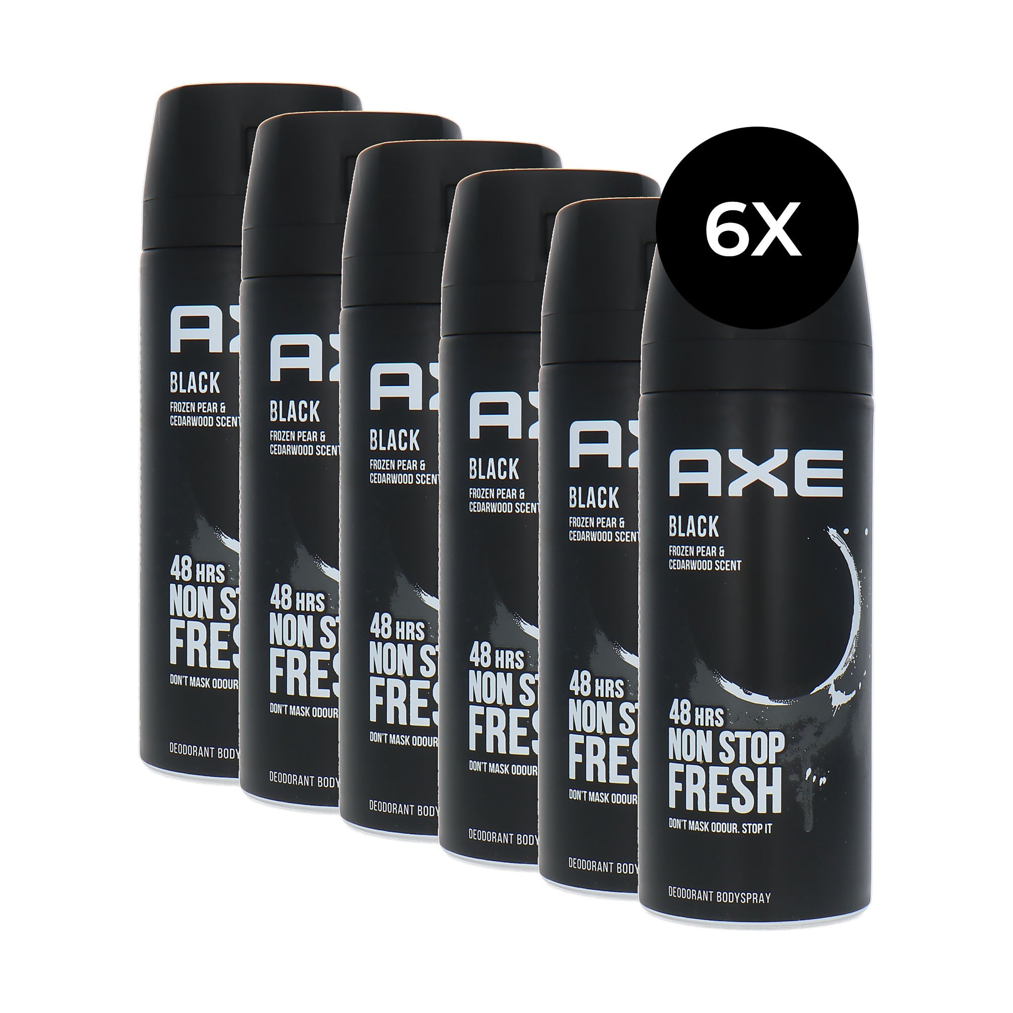 Axe 48 H Fresh Deodorant Spray Black - 6 x 150 ml