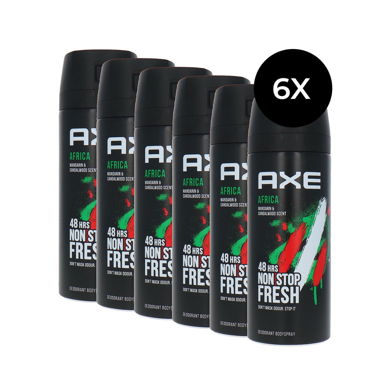 Axe 48 HRS Non Stop Fresh Deodorant Spray Africa - 6 x 150 ml