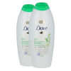 Dove Caring Bath 2 stuks à 700 ml - Green Tea and Cucumber (Italiaanse tekst)