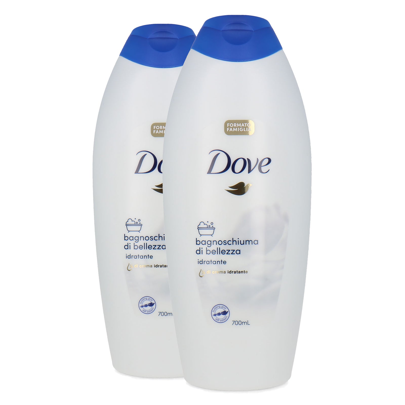 Dove Caring Bath 2 stuks à 700 ml - Moisturizing (Italiaanse tekst)