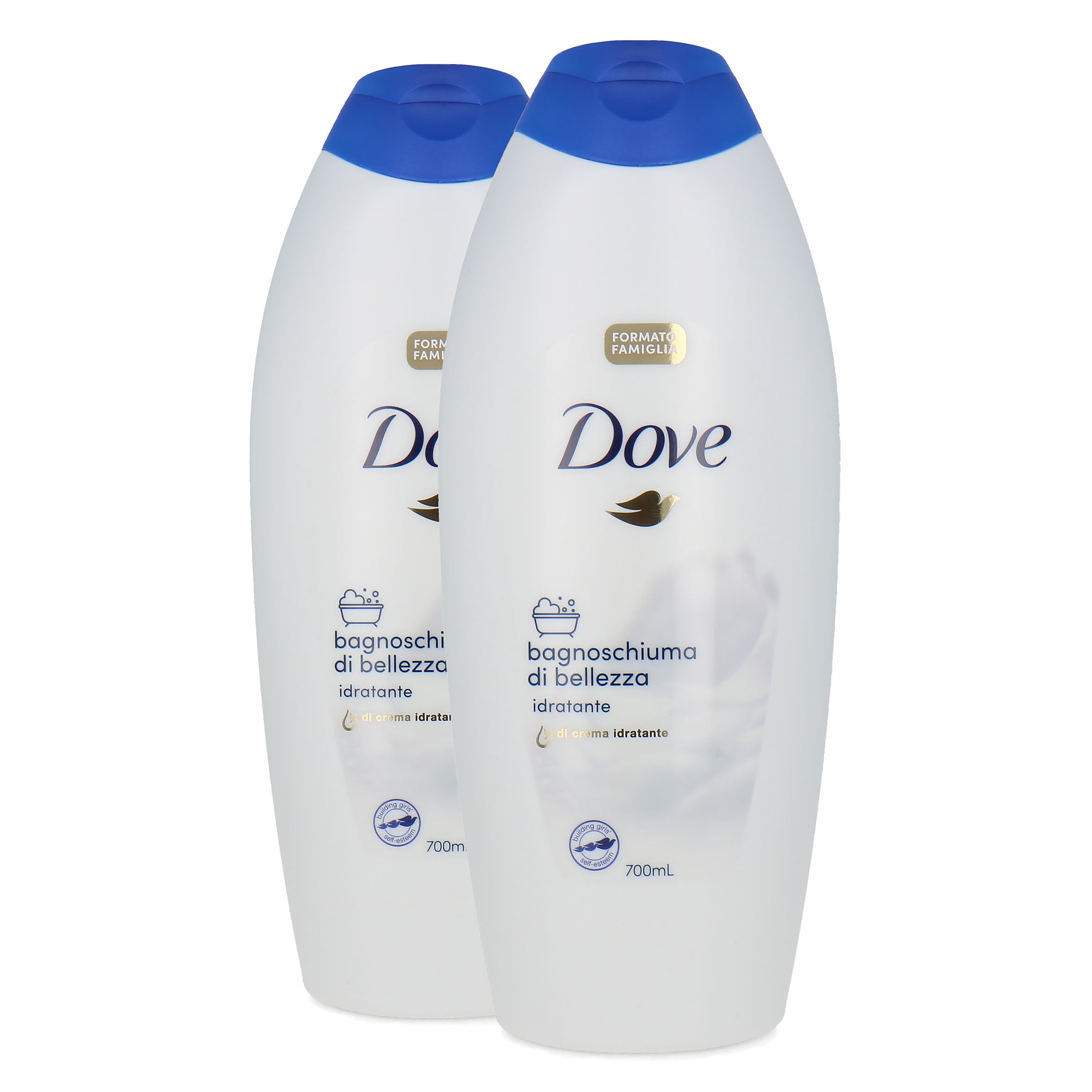 Dove Caring Bath 2 stuks à 700 ml - Moisturizing (Italiaanse tekst)