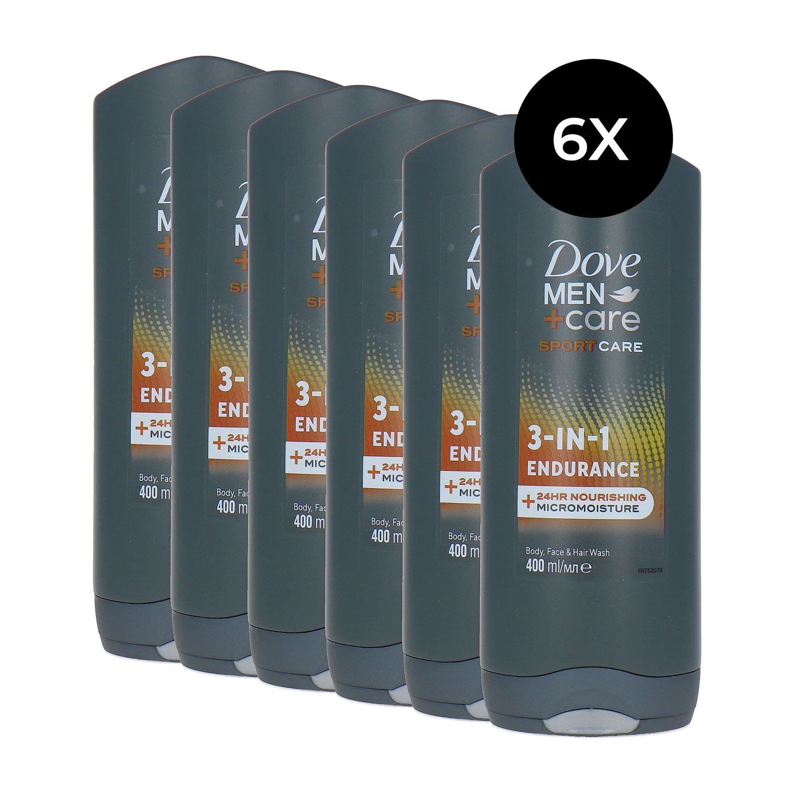 Dove Men + Care Sport Care 3-in-1 Endurance - 6 x 400 ml