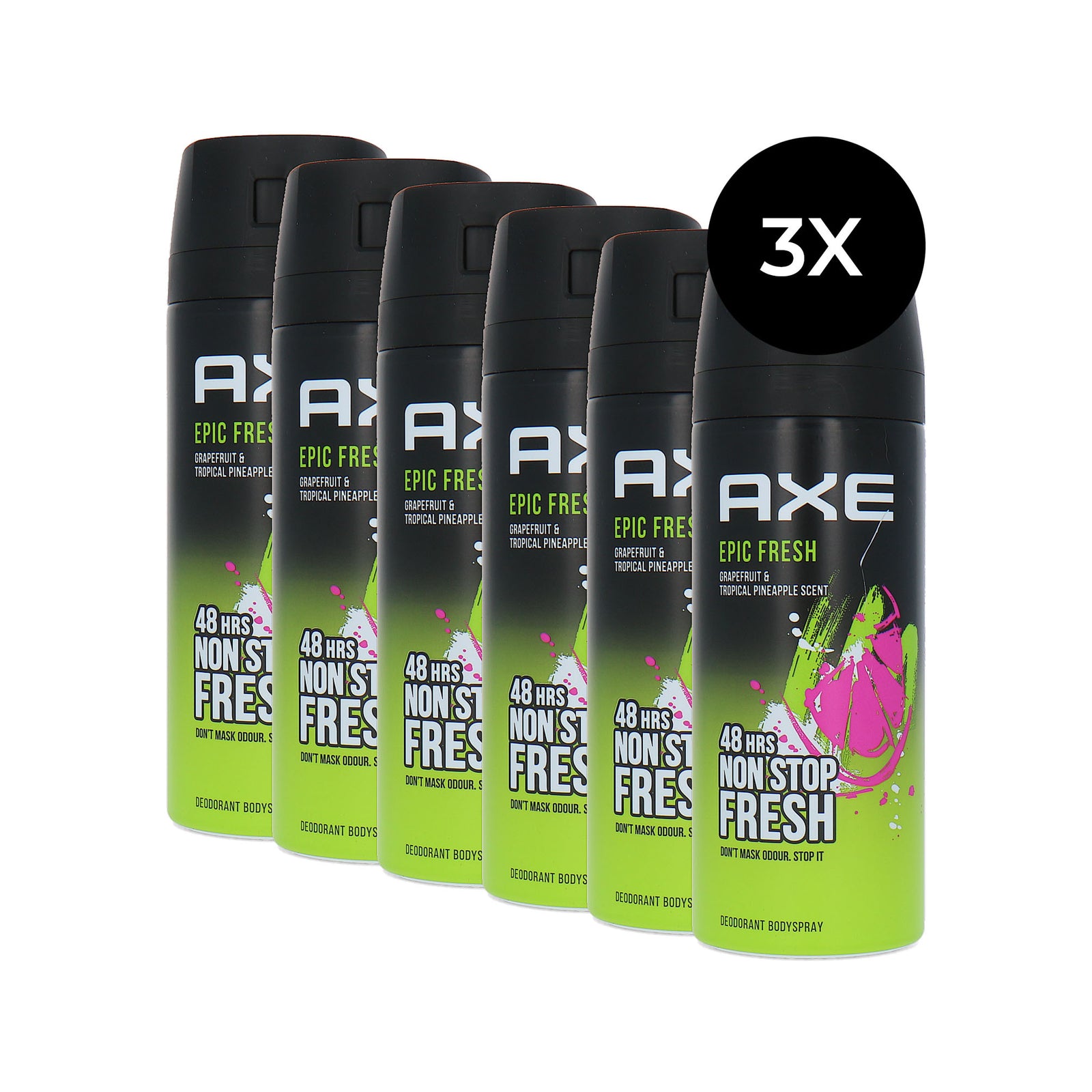 Axe 48 HRS Non Stop Fresh Deodorant Spray Epic Fresh - 6 x 150 ml