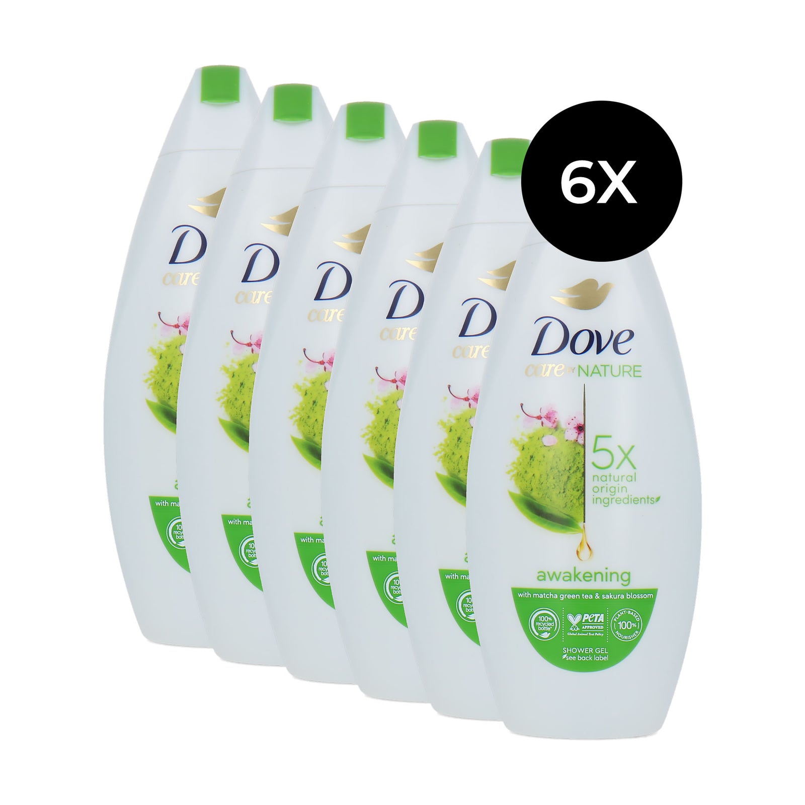 Dove Care By Nature Awakening Shower Gel - 6 x 225 ml