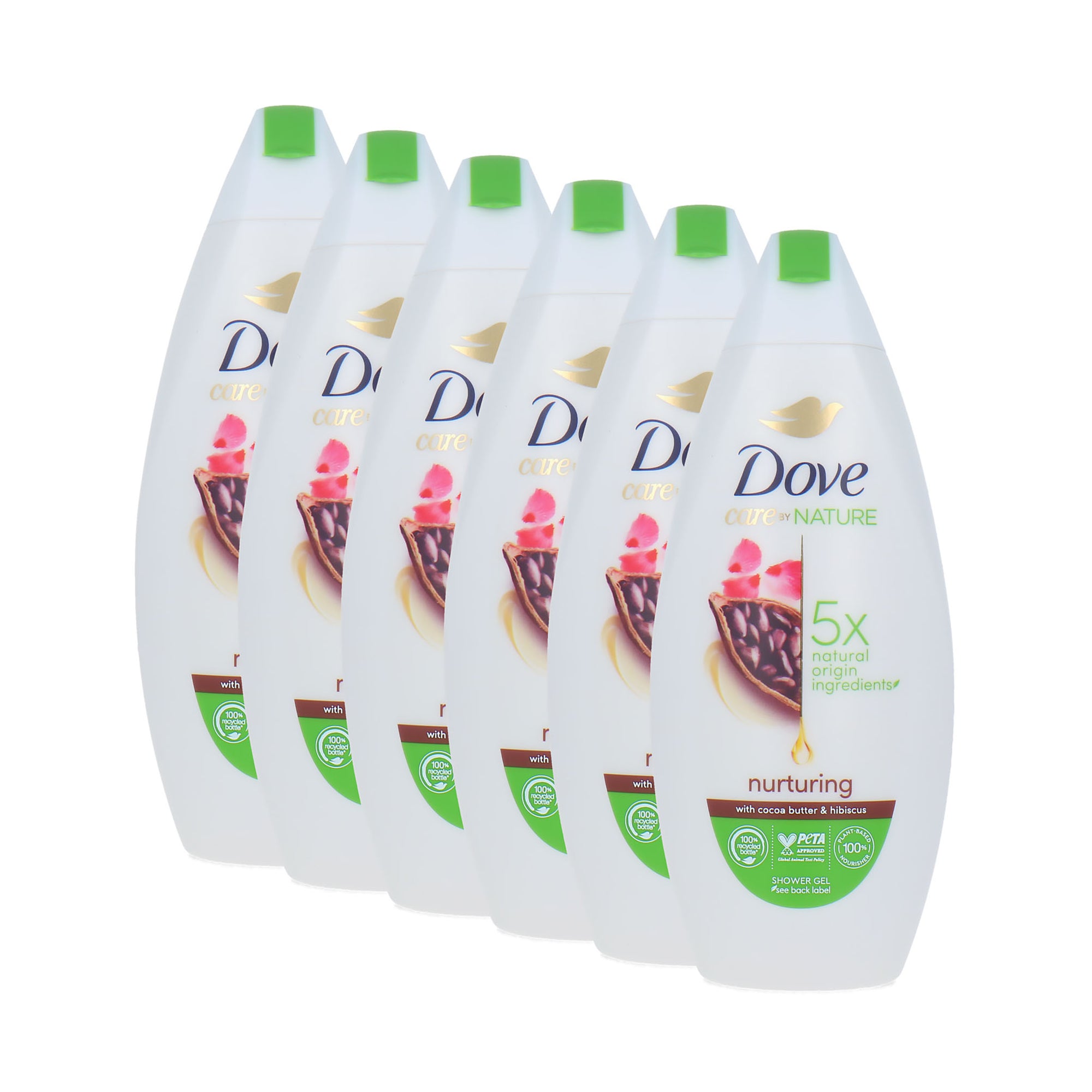 Dove Care By Nature Nurturing Shower Gel - 6 x 225 ml