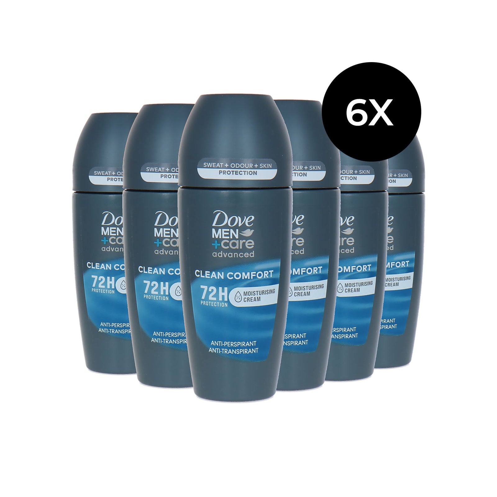 Dove Men + Care Clean Comfort Deo Roller - 6 x 50 ml