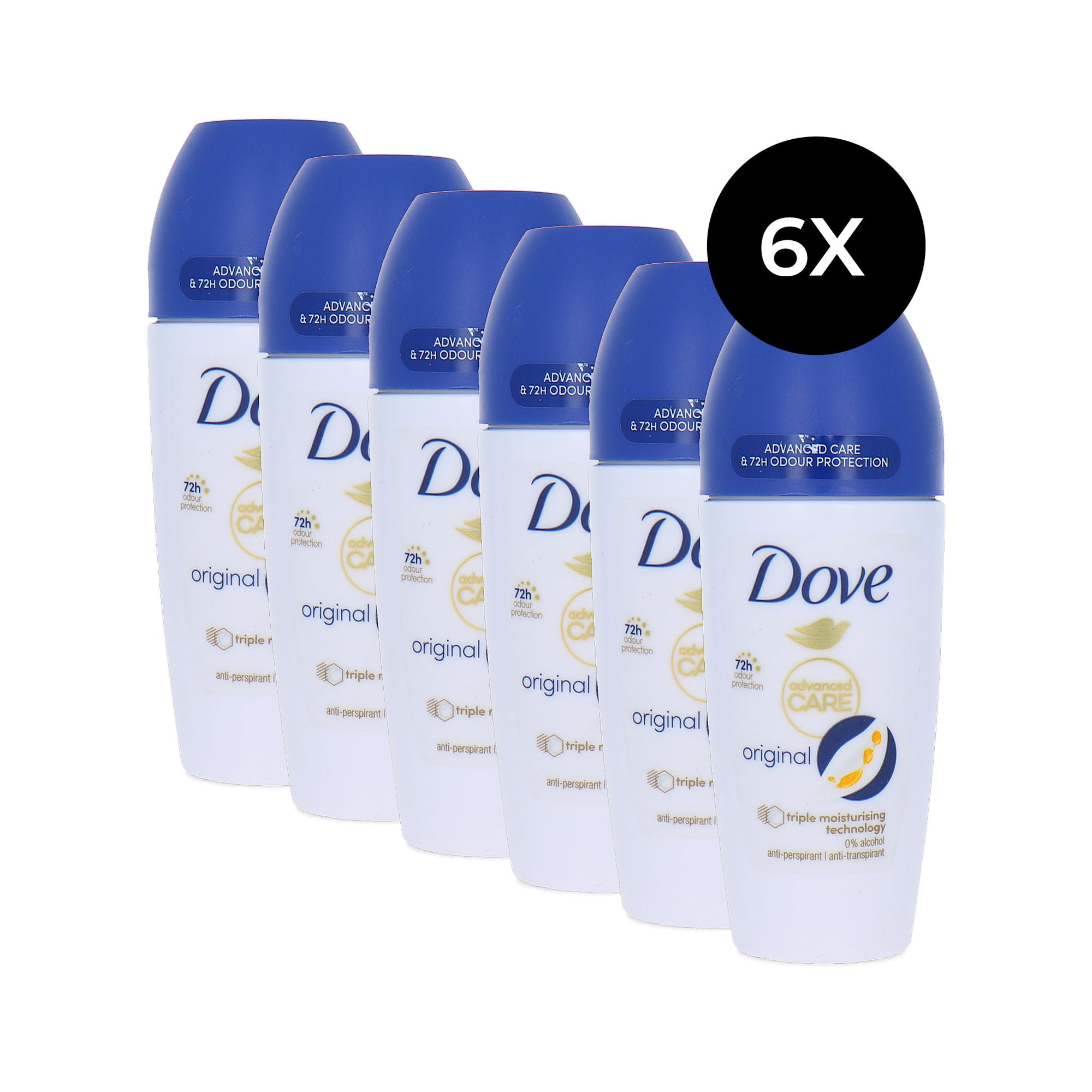Dove Advanced Care Original Deo Roller - 6 x 50 ml