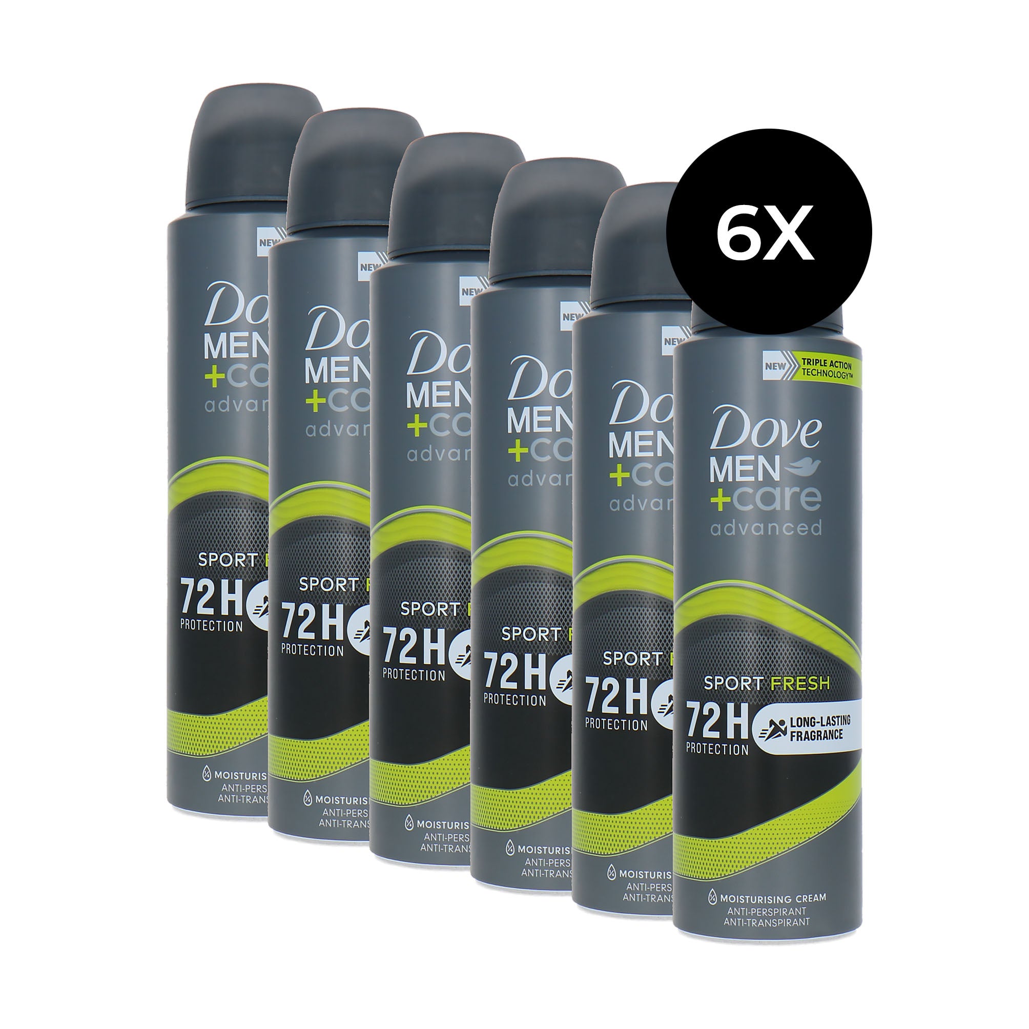 Dove Men + Caree Advanced Sport Fresh Deodorant Spray - 6 x 150 ml