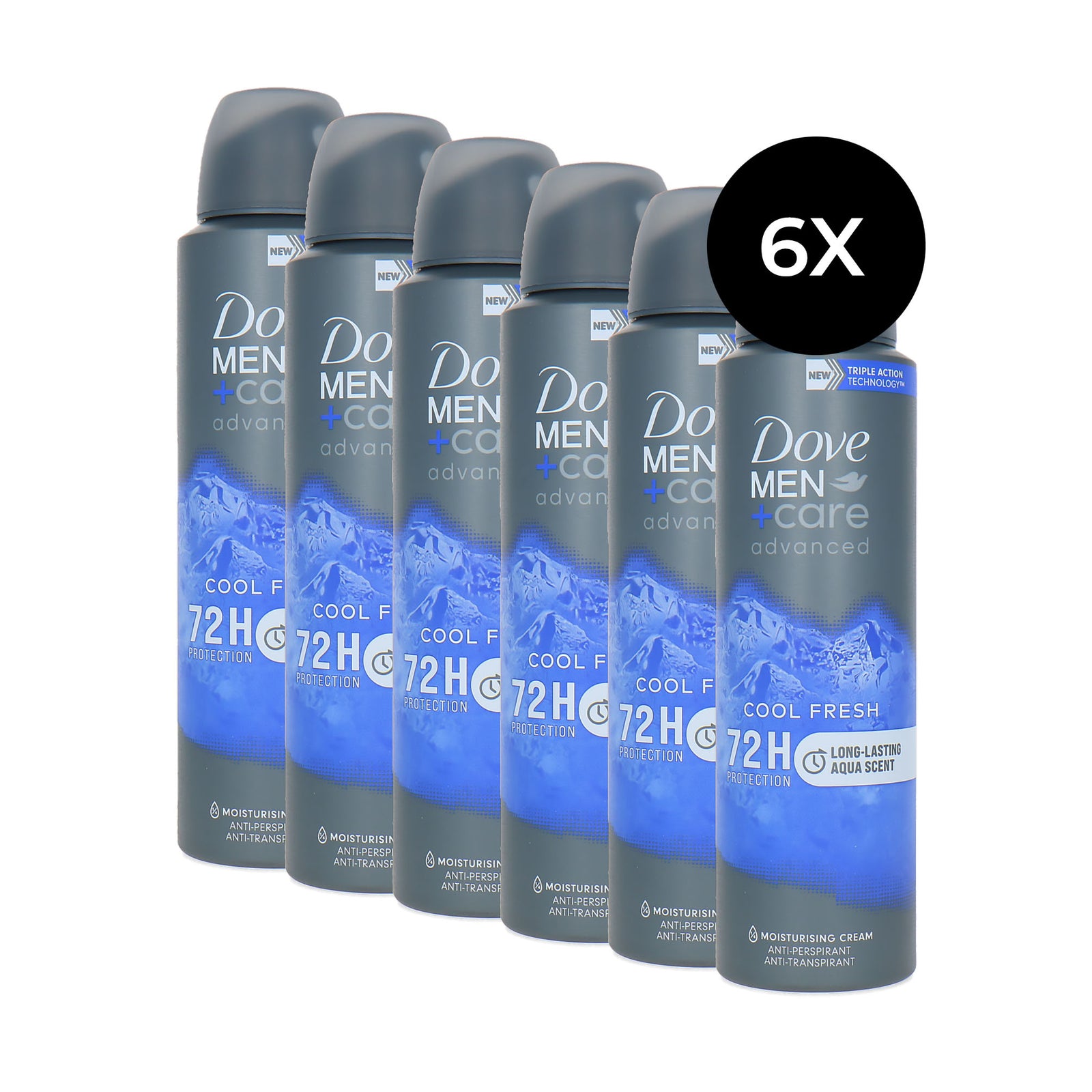 Dove Men + Care Cool Fresh Deodorant Spray - 6 x 150 ml