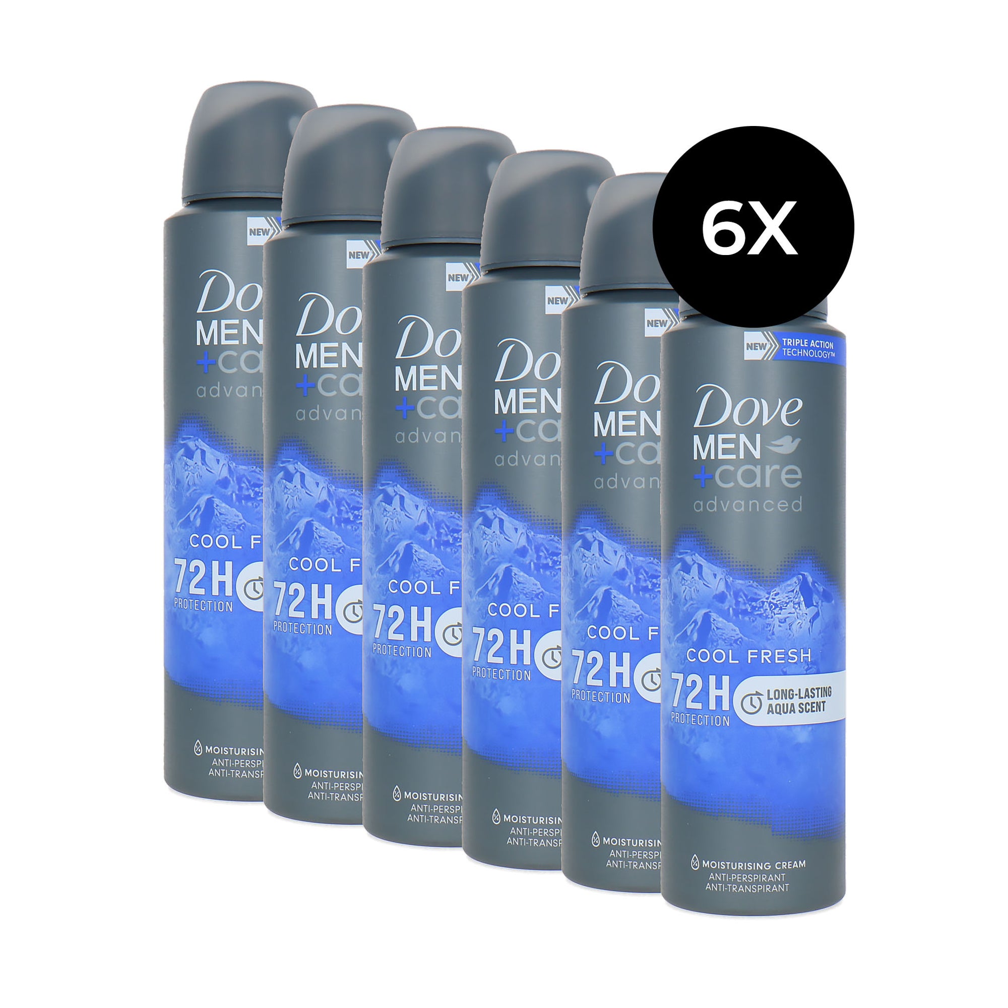 Dove Men + Care Cool Fresh Deodorant Spray - 6 x 150 ml
