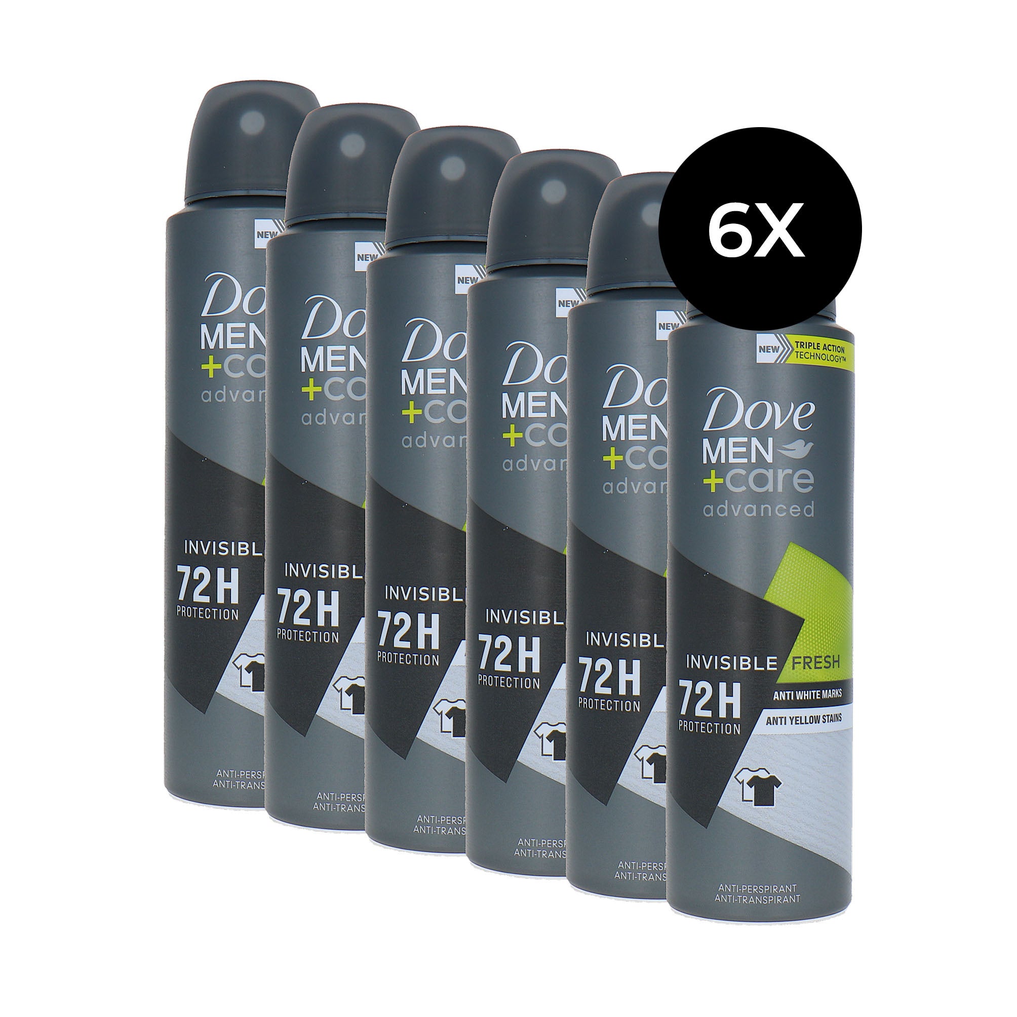 Dove Men + Care Invisible Fresh Deospray - 6 x 150 ml