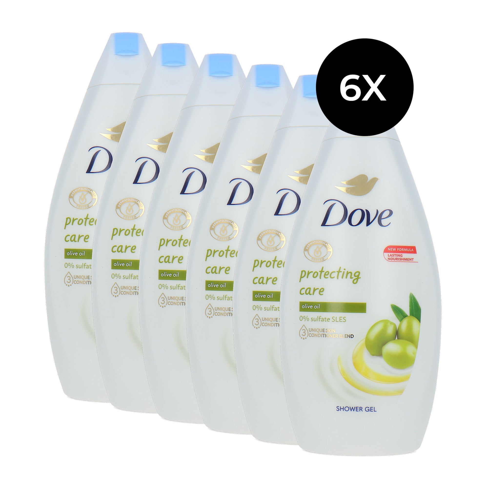 Dove Protecting Care Olive Oil Shower Gel - 6 x 450 ml