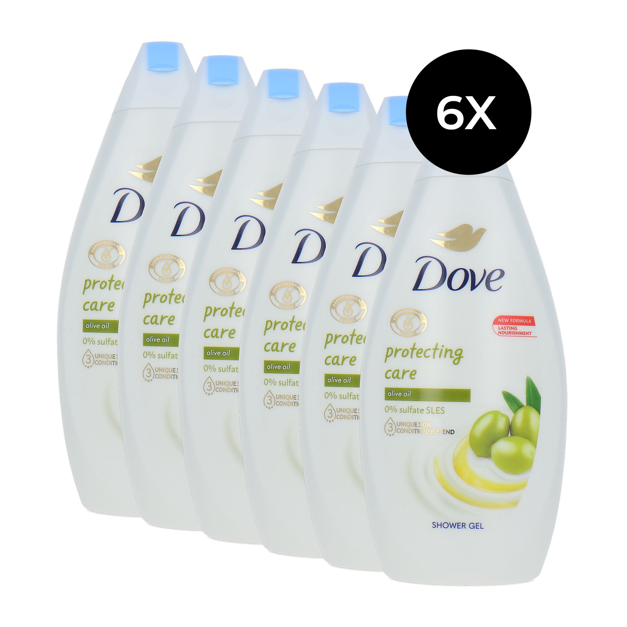 Dove Protecting Care Olive Oil Shower Gel - 6 x 450 ml