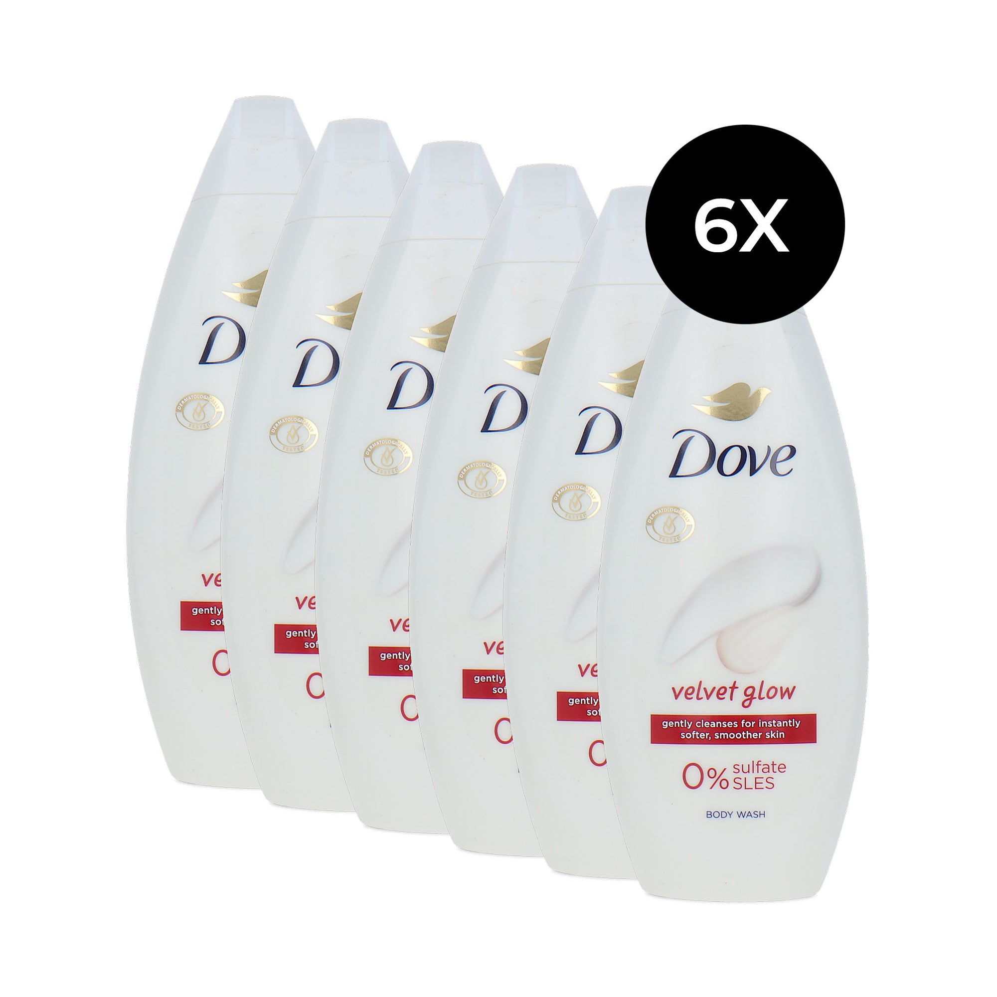 Dove Velvet Glow Body Wash - 6 x 225 ml
