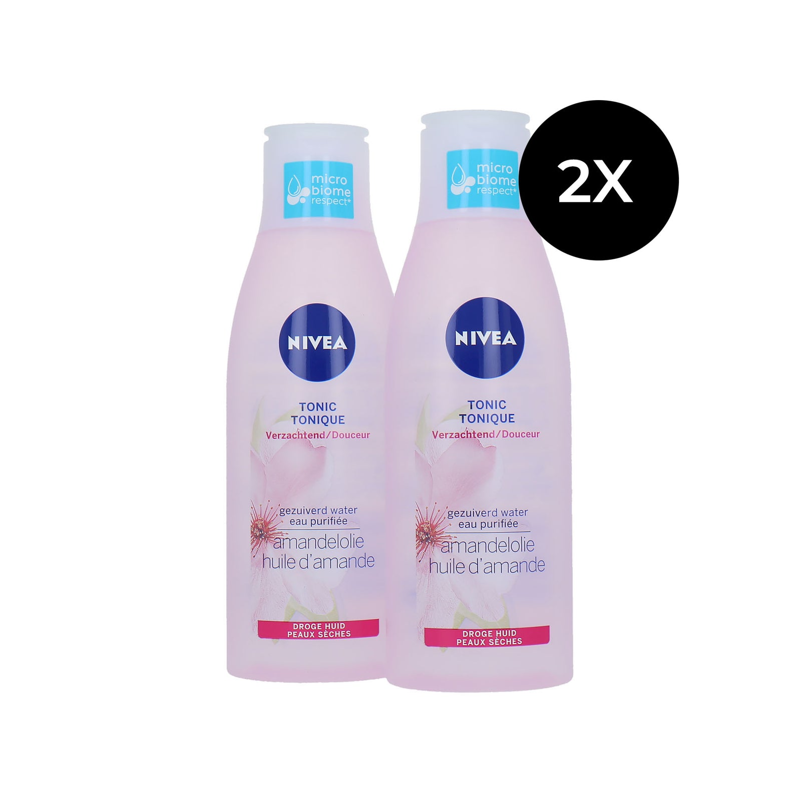 Nivea Tonic Gezuiverd Water met Amandelolie - 2 x 200 ml