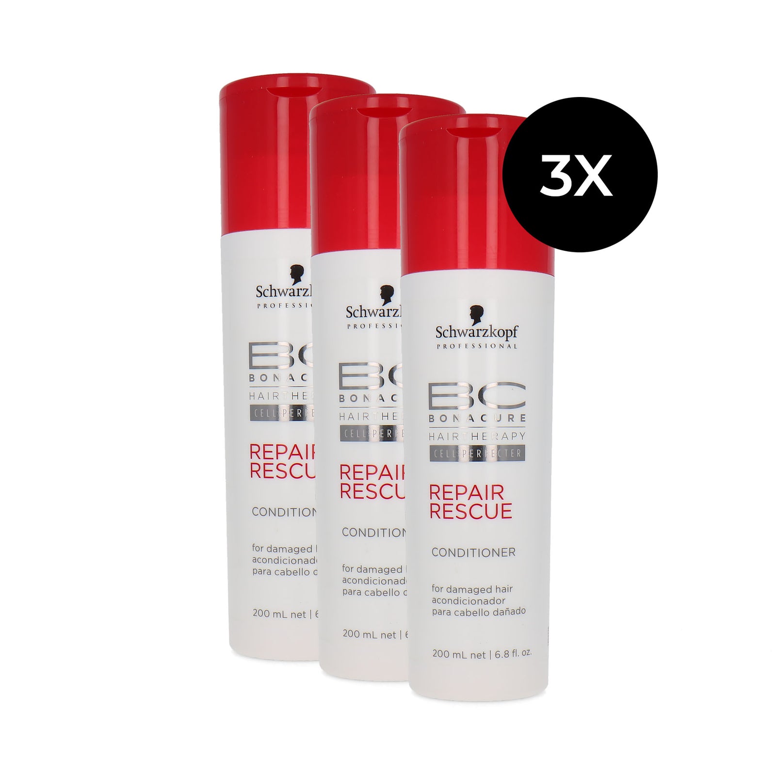 Schwarzkopf Bonacure Hairtherapy Repair Rescue Condtioner - 3 x 200 ml