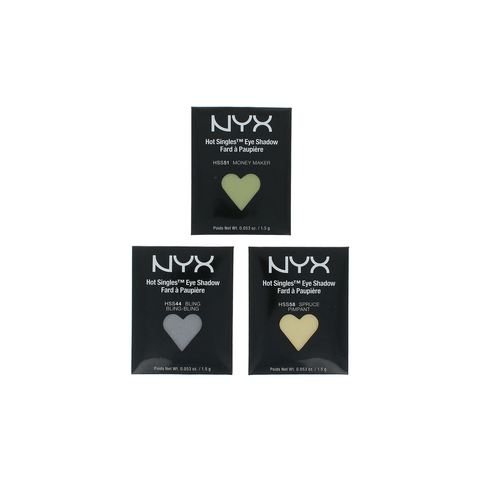 NYX Hot Singles Refill Set A Oogschaduw (set van 3)