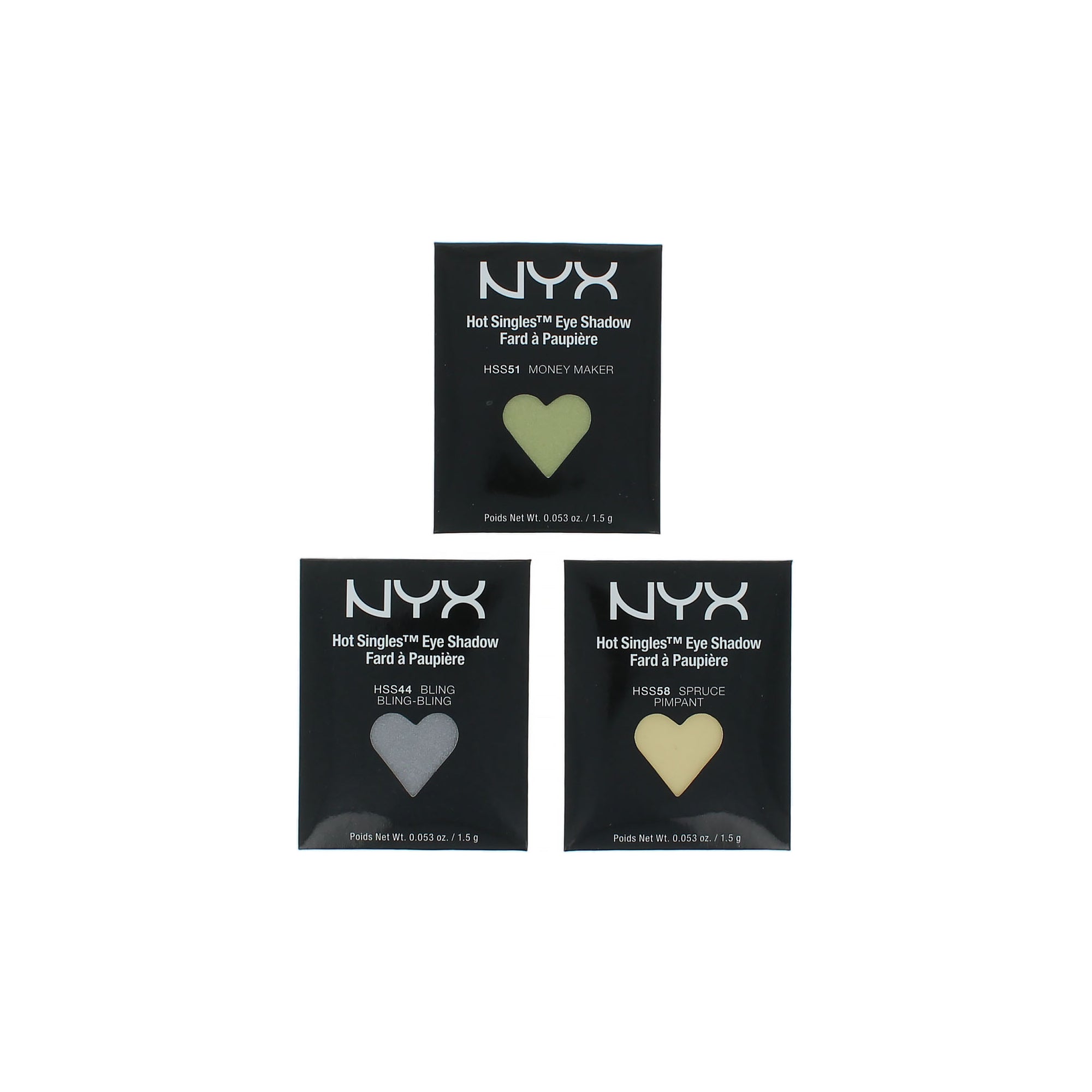 NYX Hot Singles Refill Set A Oogschaduw (set van 3)