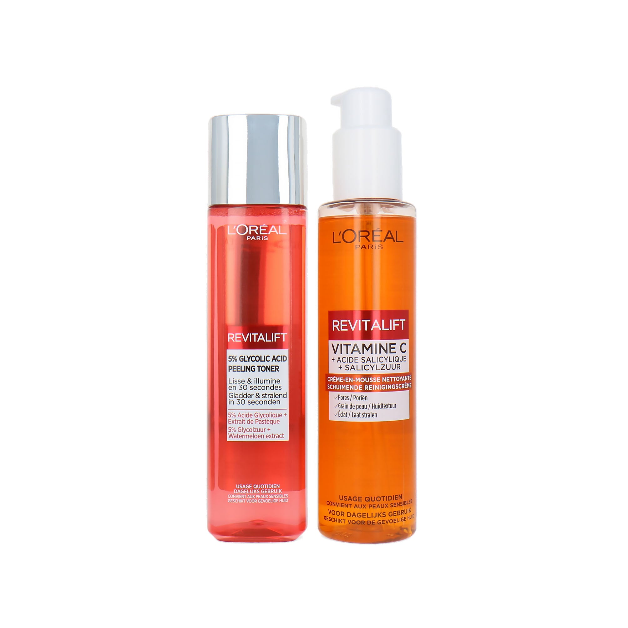 L'Oréal Revitalift Toner + Cleaning Mousse - 330 ml