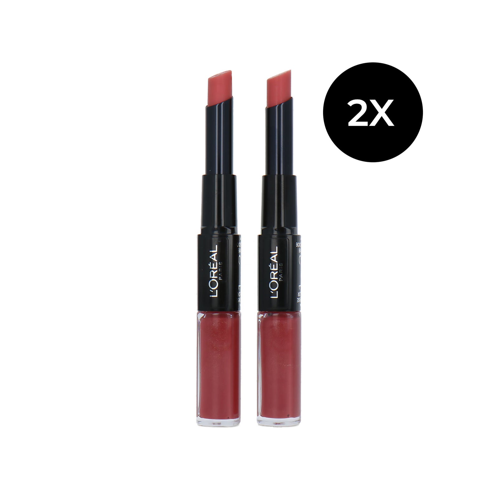 L'Oréal Infallible 24H 2 Step Lipstick - 312 Incessant Russet (2 stuks)