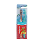 Colgate Triple Action 2 Pack Zahnbürste - Medium Green-Orange