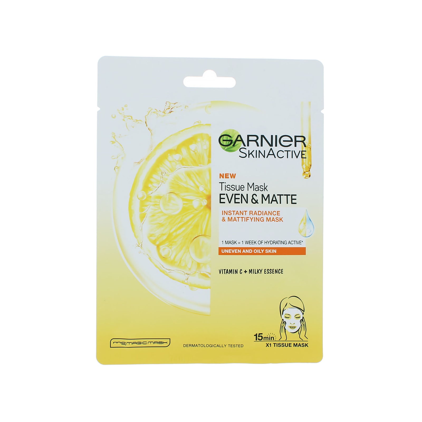 Garnier Skin Active Even & Matte Tissue Masker - Vitamin C (set van 3)