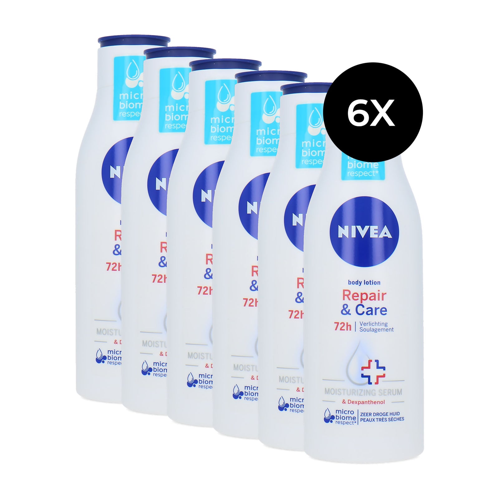 Nivea Repair & Care Body Lotion - 6 x 250 ml (voor zeer droge huid)