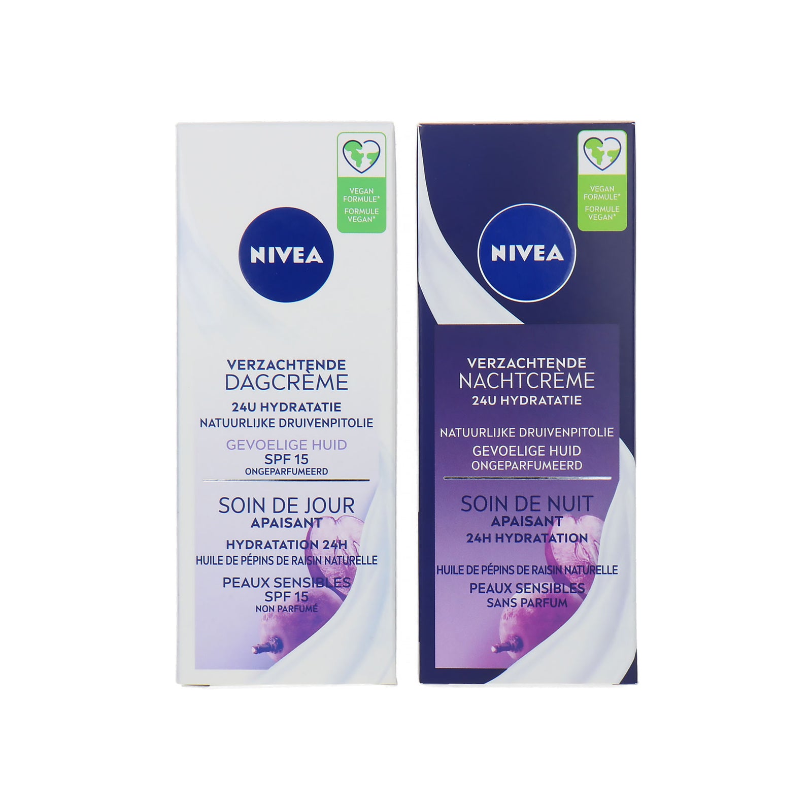 Nivea Soothing Day & Night Cream - 2 x 50 ml (voor gevoelige huid)